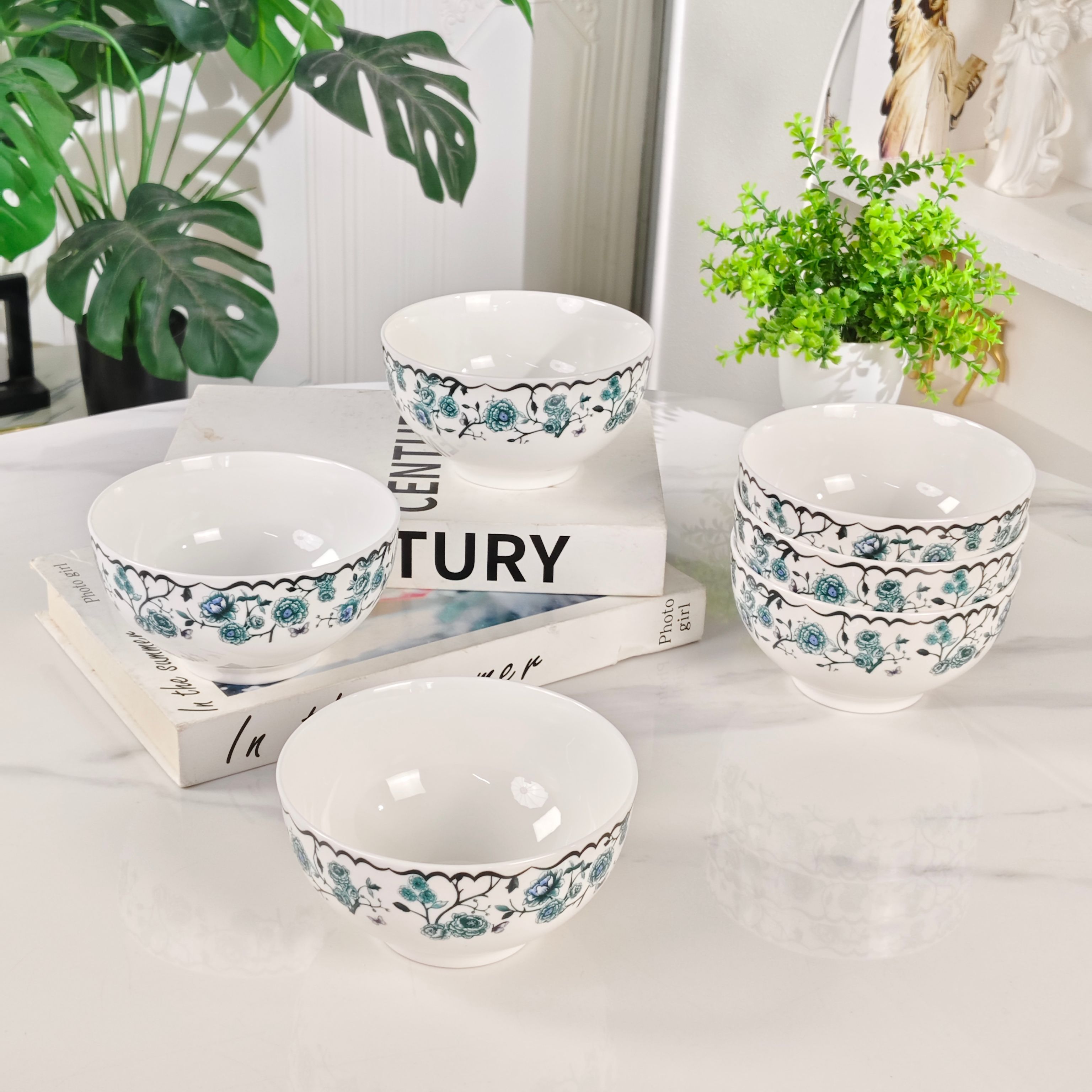 Dior – Granville Garden – 6 Bowls & 6 Spoons Set – Green - Comprehensive 6