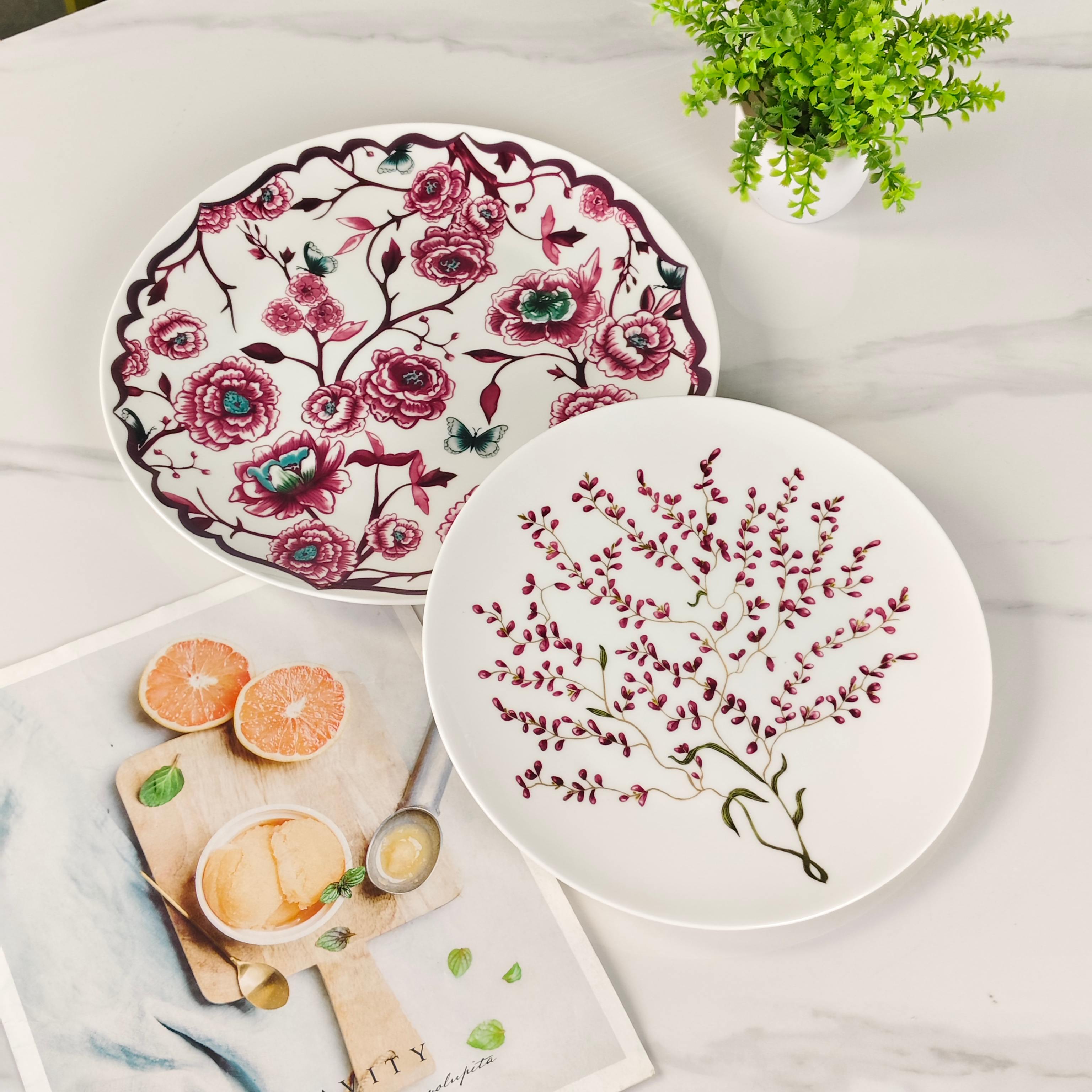Dior – Granville Garden Two-Piece Plate Set – Purple - Comprehensive 7