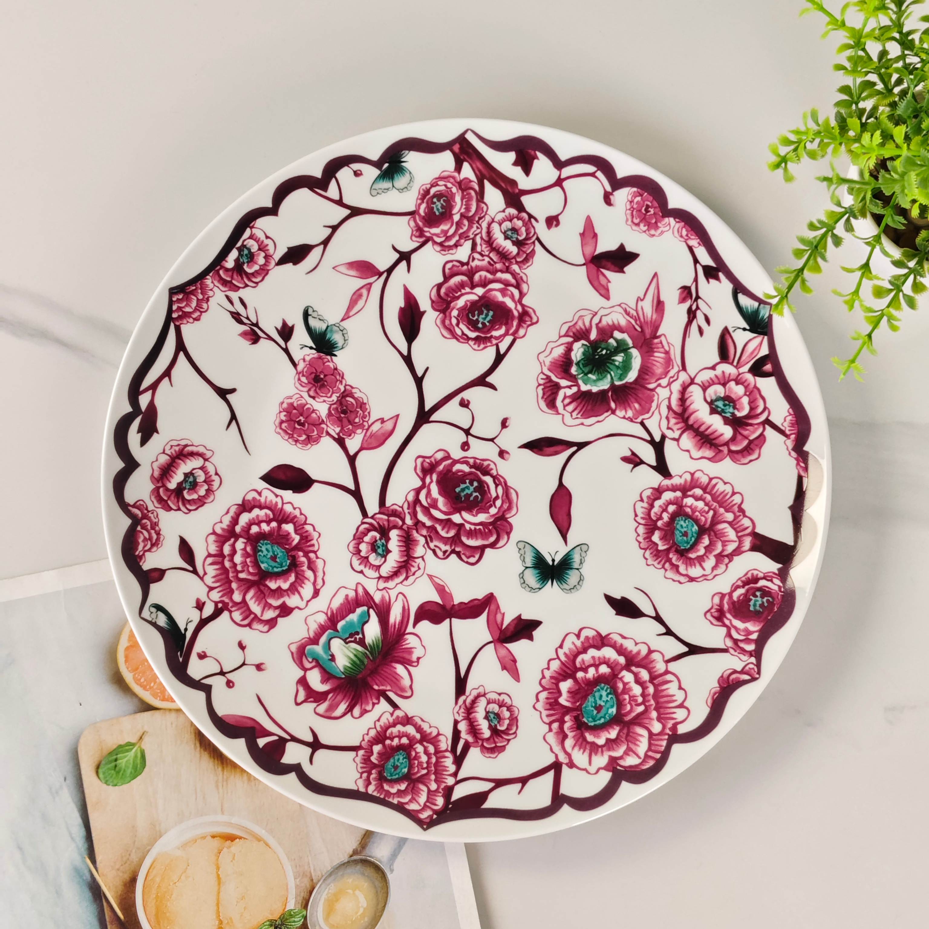 Dior – Granville Garden Two-Piece Plate Set – Purple - Comprehensive 8