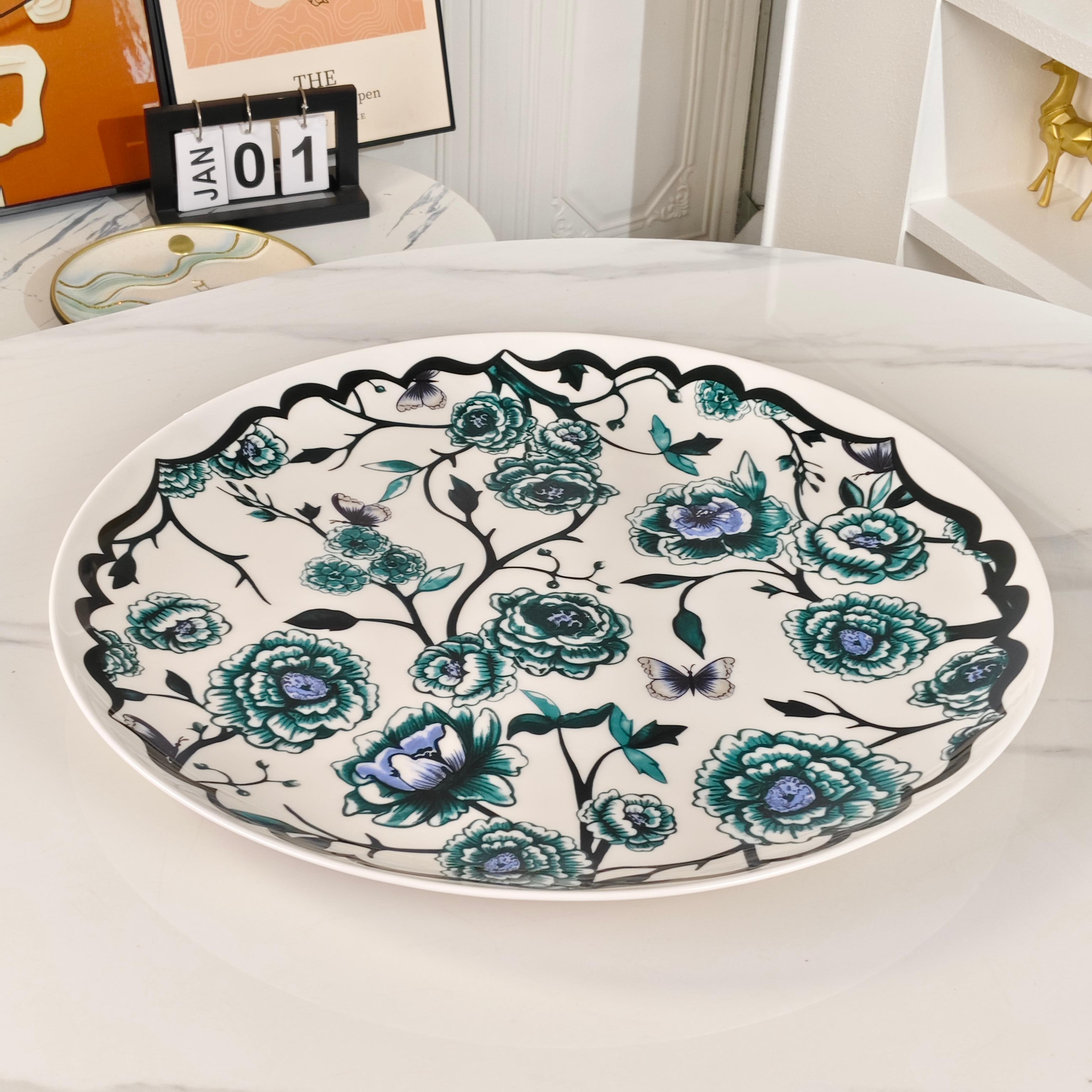 Dior – Granville Garden – 16-Inch Platter – Green - Comprehensive 6