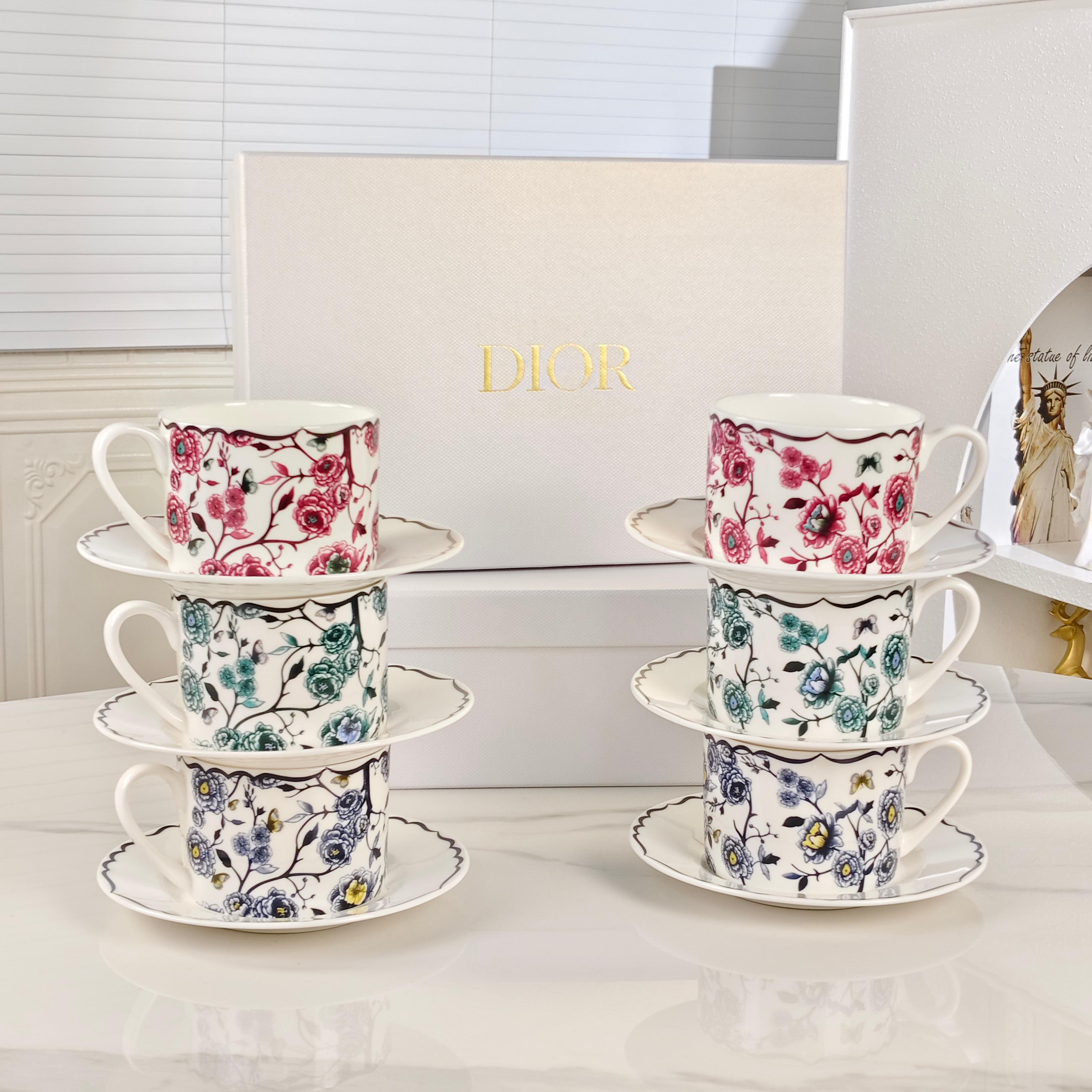Dior Granville Garden Cup and Saucer Set (Pair) – Blue - Comprehensive 2