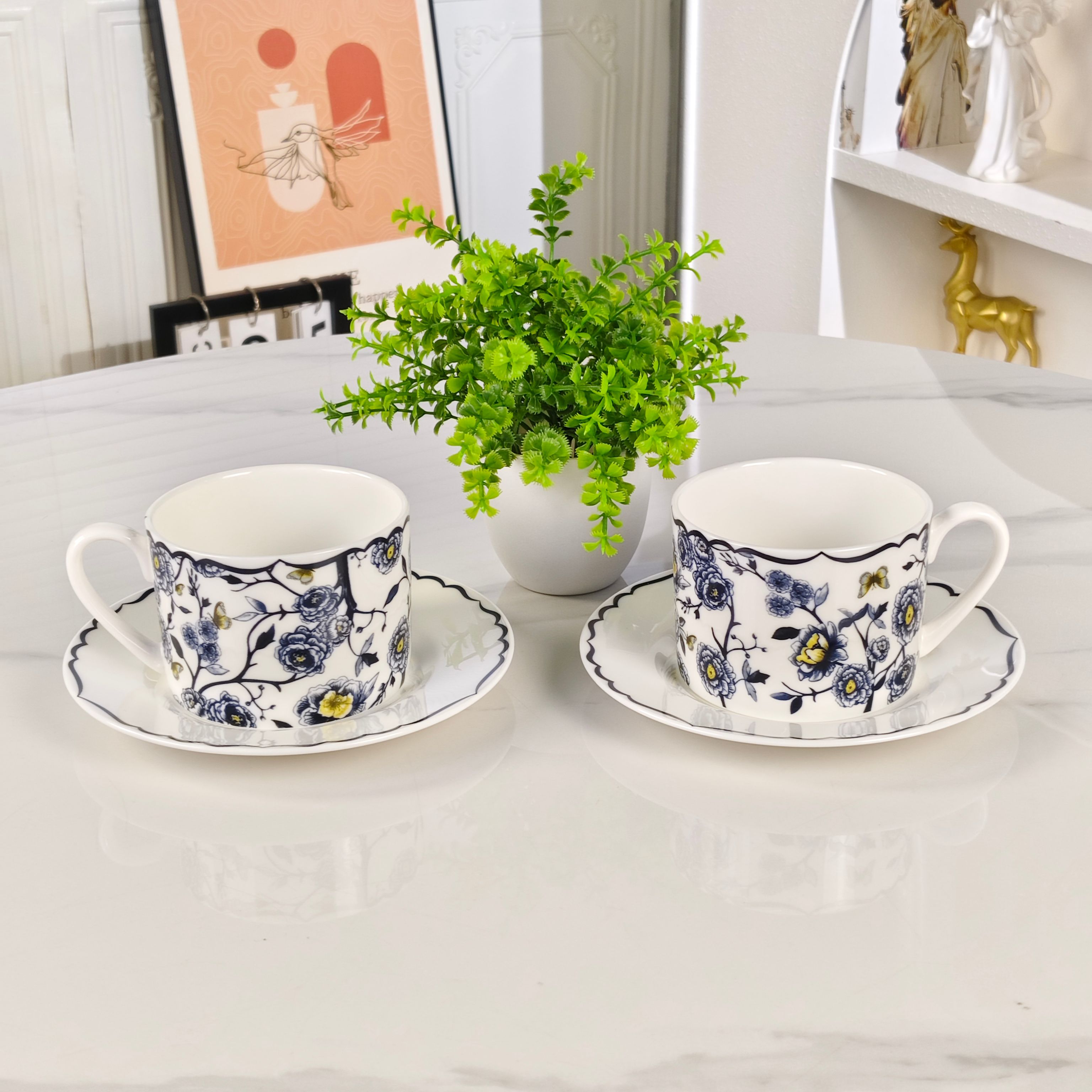 Dior Granville Garden Cup and Saucer Set (Pair) – Blue - Comprehensive 6