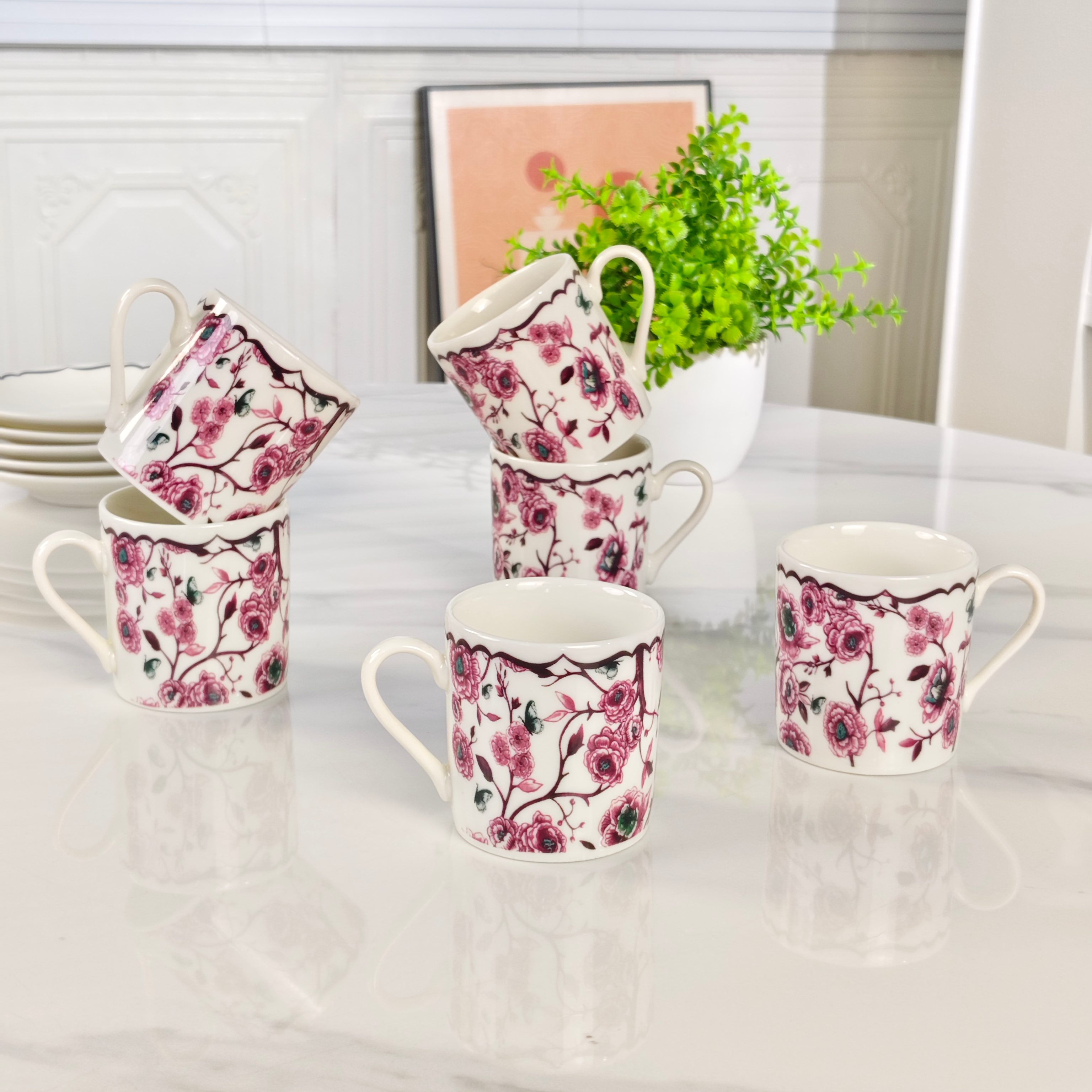 Dior – Granville Garden Espresso Set (6 Cups and 6 Saucers) – Purple - Comprehensive 7
