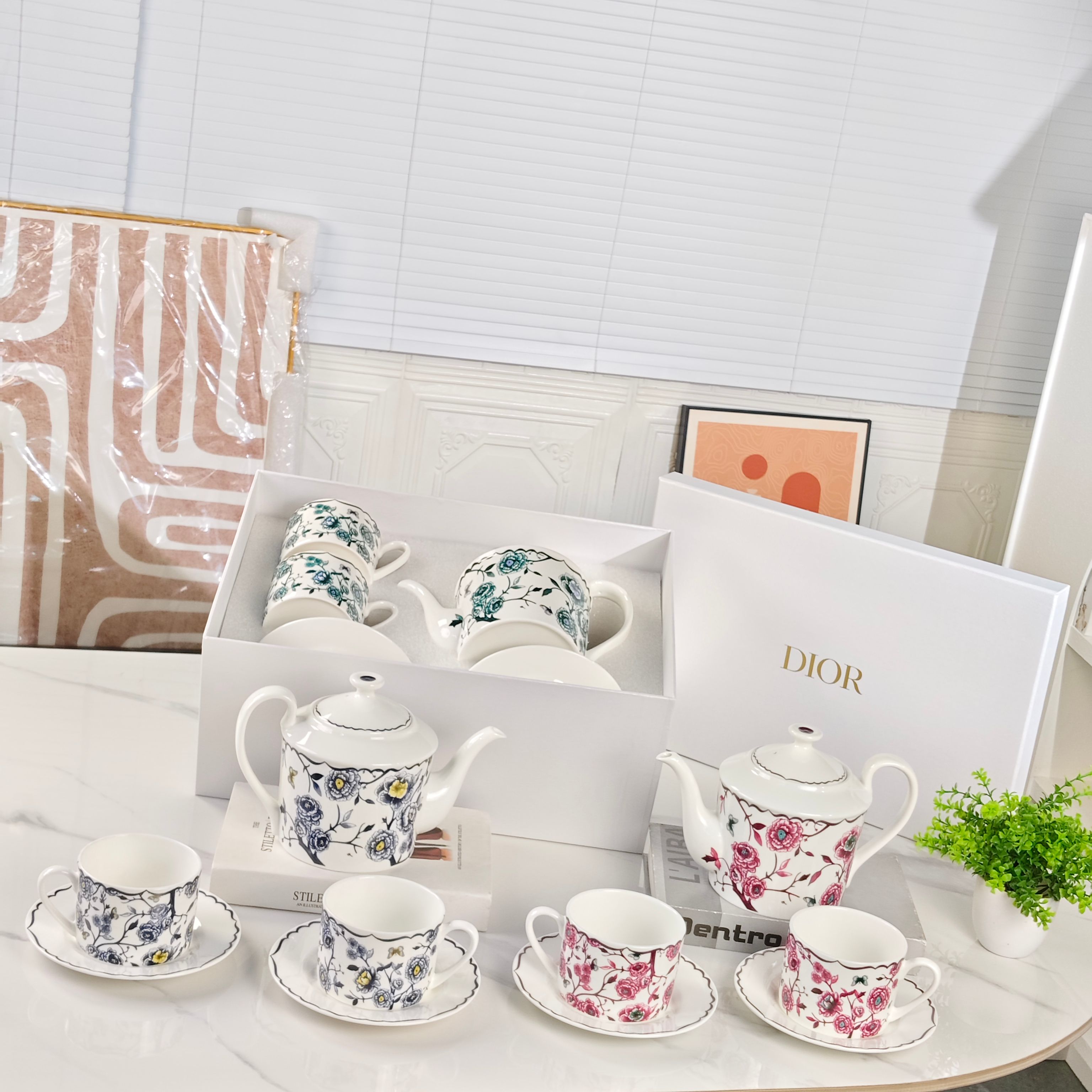 DIOR "Granville" Coffee Set – Purple - Comprehensive