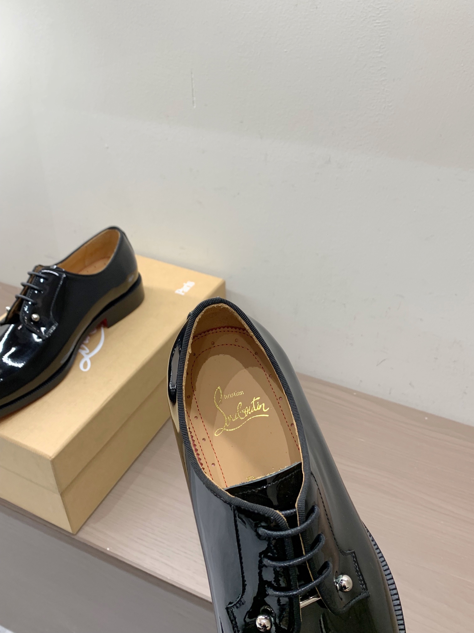 Christian Louboutin Style Leather Men's Shoes style reference detail image 7 from source 782773