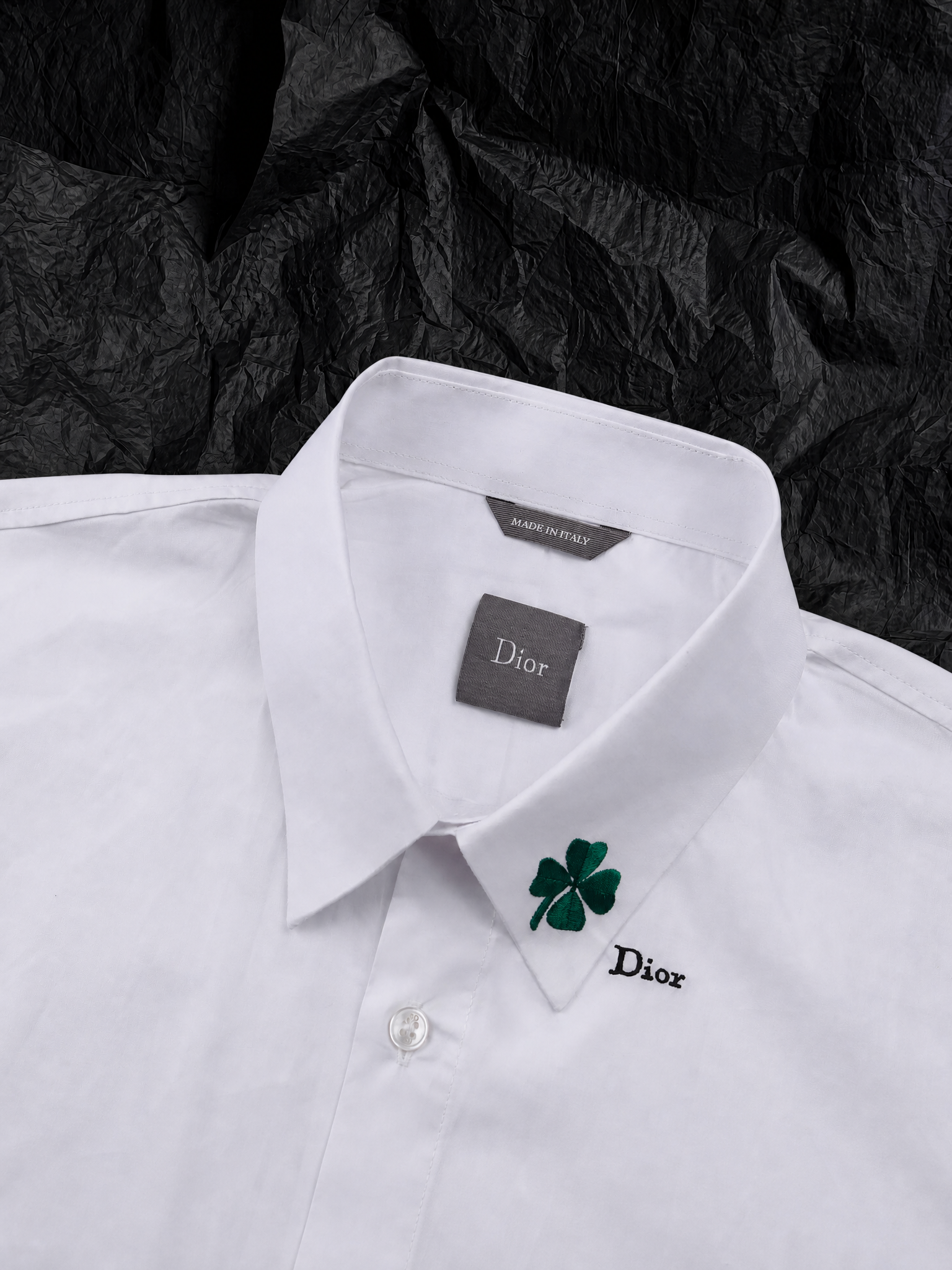 Dior DR 26SS 幸运草刺绣短袖衬衫