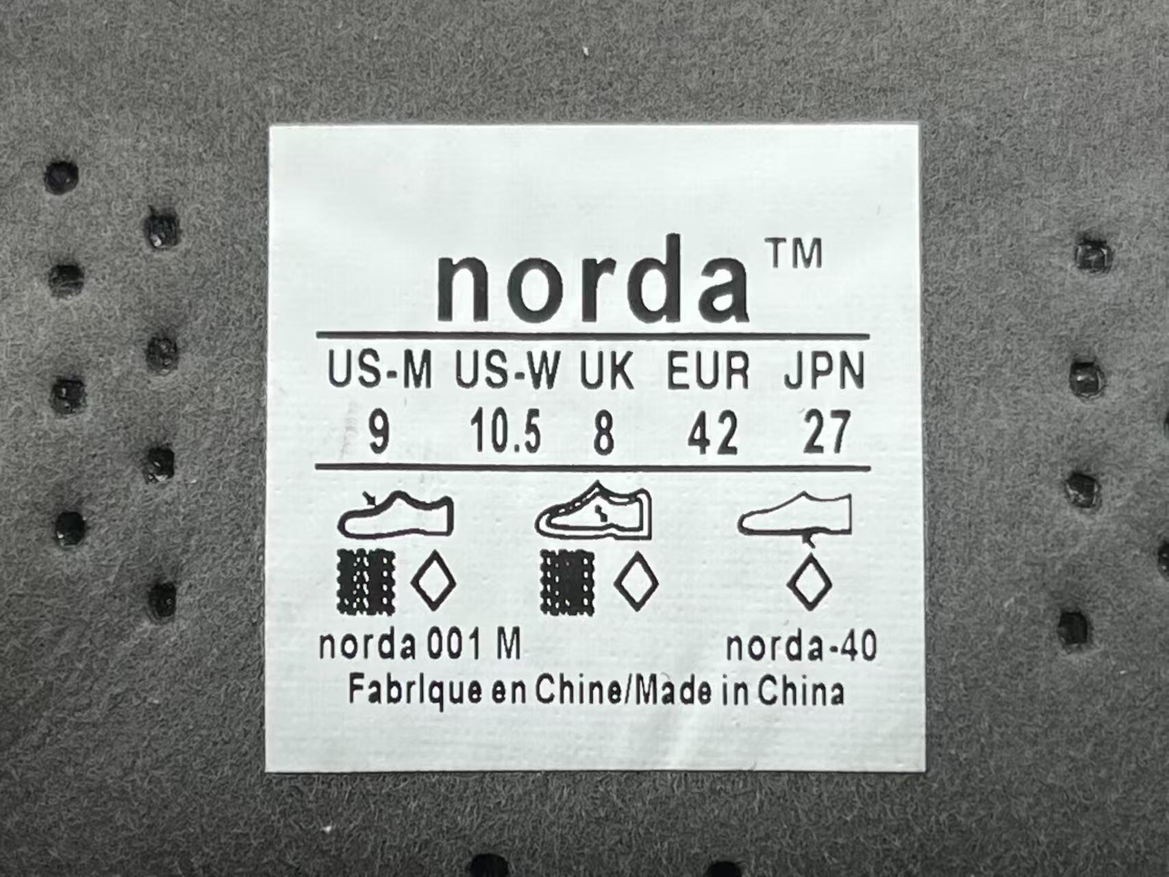 
【M版NORDA】NORDA 001 系带圆头舒适 织物减震 低帮跑步鞋 男款 黑色
尺码39-45 