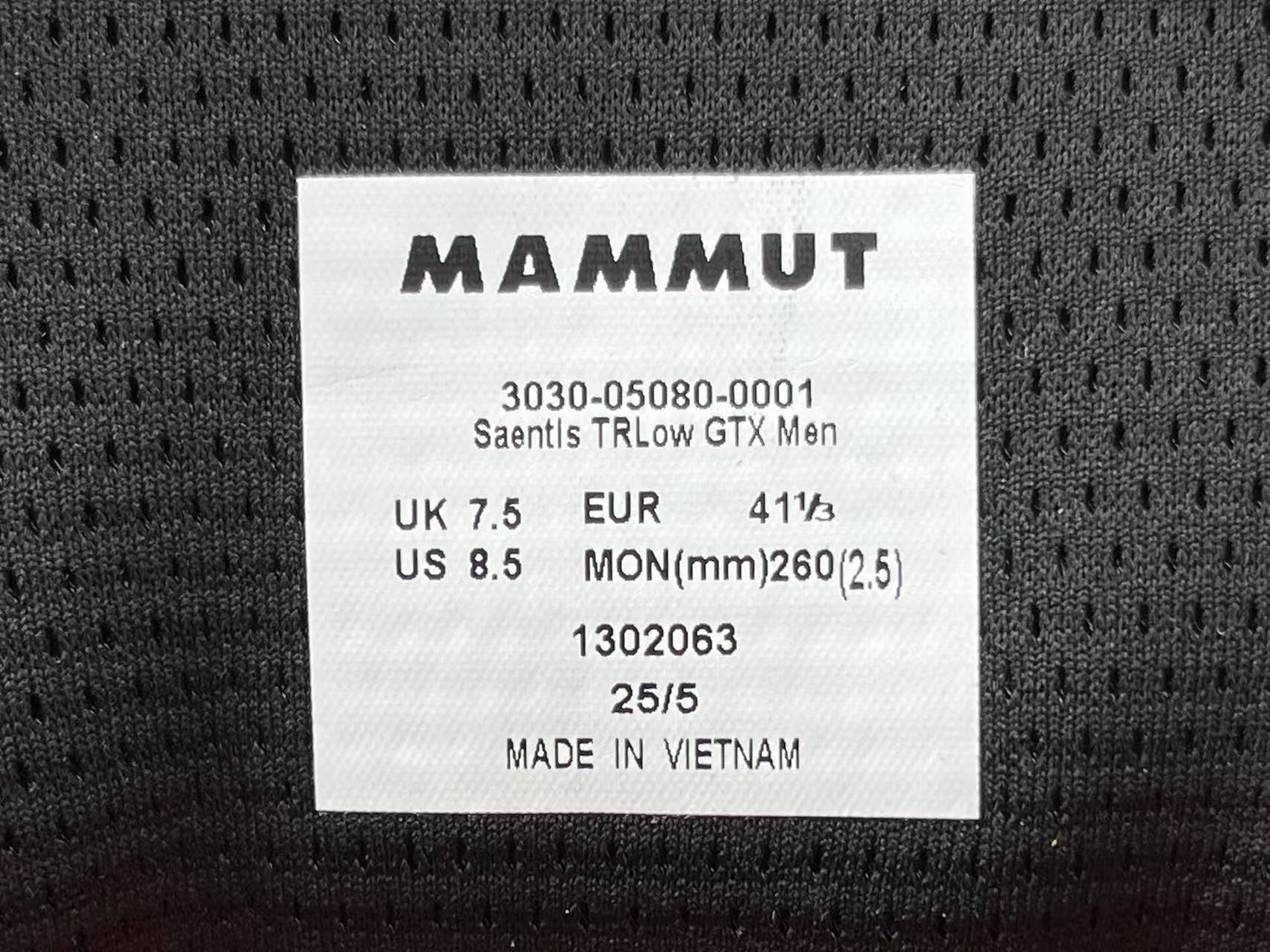  
【专柜版 猛犸象】MAMMUT猛犸象 Saentis TR 圆头系带 减震耐磨 低帮 徒步鞋 男款
