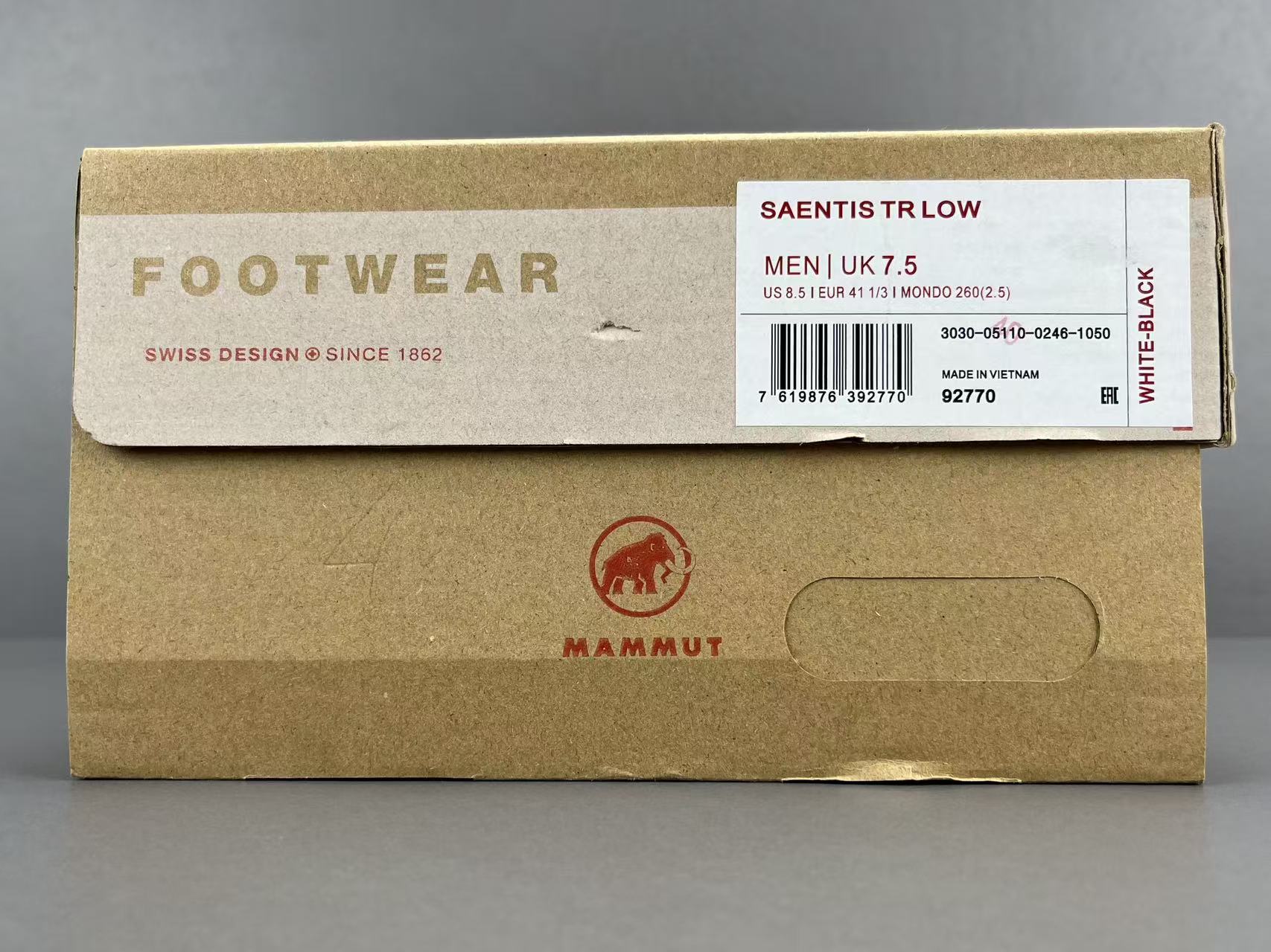  
【专柜版 猛犸象】MAMMUT猛犸象 Saentis TR Low 舒适百搭防滑耐磨 低帮跑步鞋 男