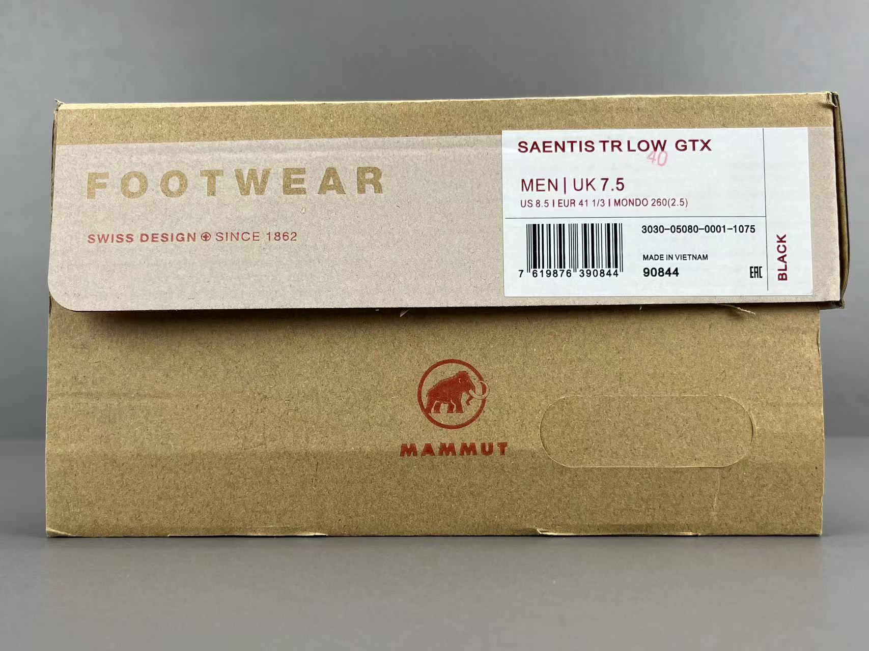  
【专柜版 猛犸象】MAMMUT猛犸象 Saentis TR Low 舒适百搭防滑耐磨 低帮跑步鞋 男