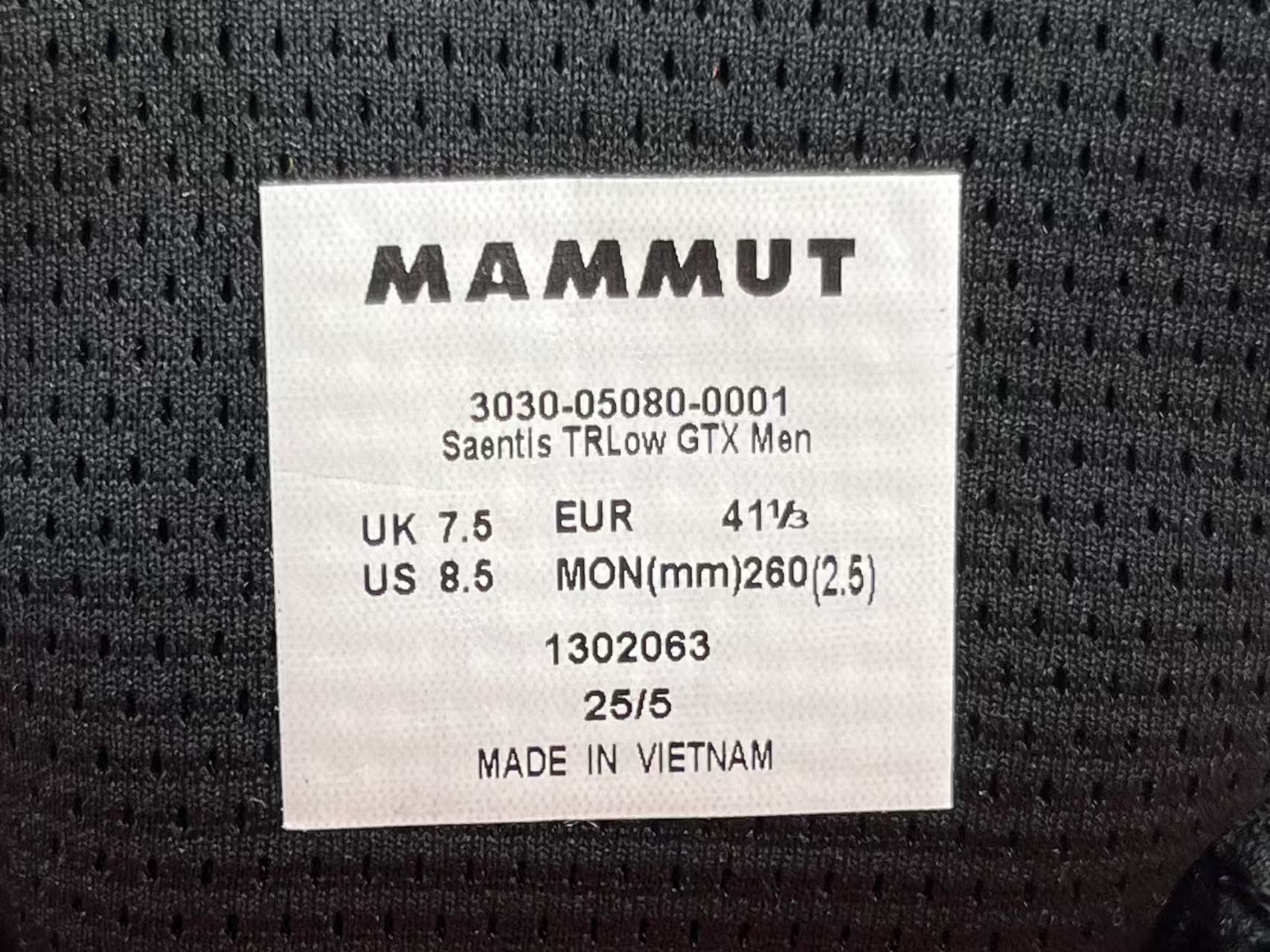  
【专柜版 猛犸象】MAMMUT猛犸象 Saentis TR Low 舒适百搭防滑耐磨 低帮跑步鞋 男