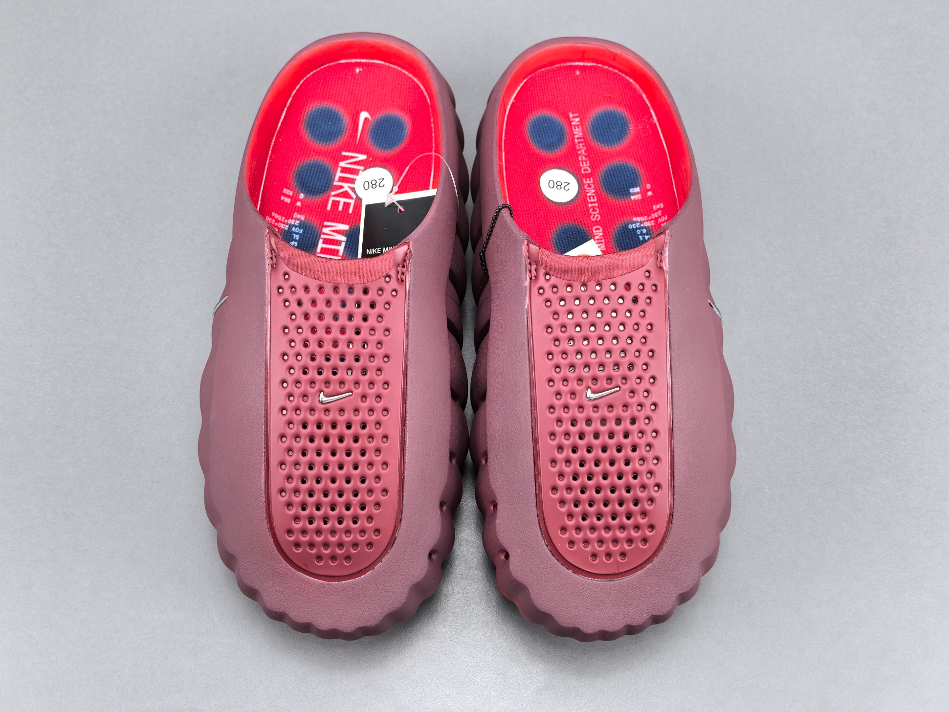 P 【纯原版 耐克拖鞋】Nike Mind 001 舒适贴合 科技风 无特殊功能包头拖鞋 男女同款 红色