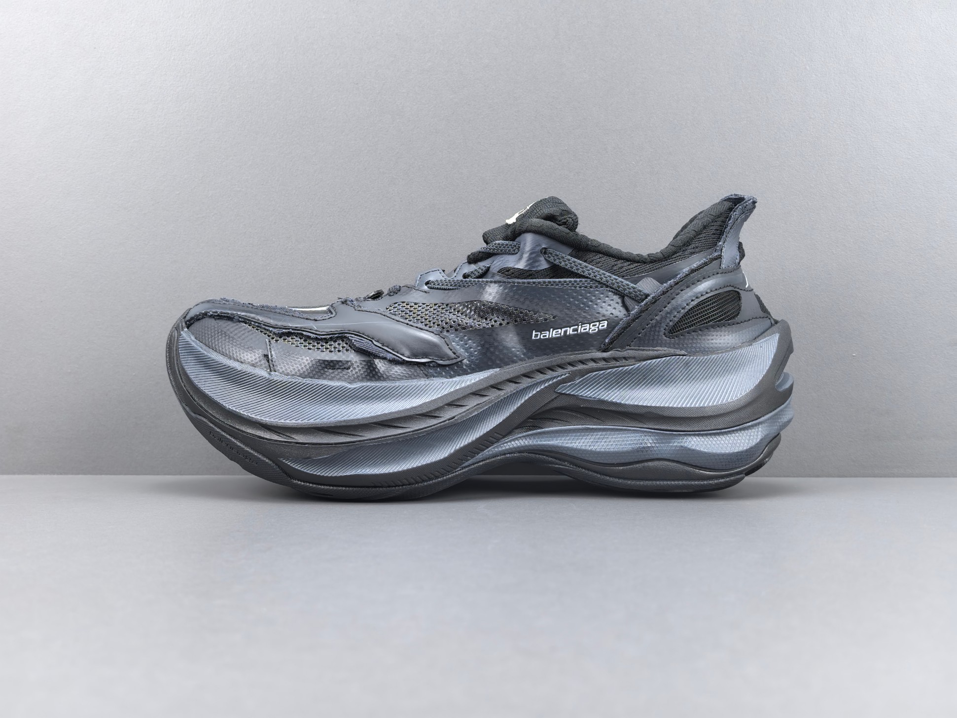 P 【外贸版 巴黎26代】Balenciaga巴黎世家 Jet 压纹印花 圆头厚底4.25cm 低帮 老