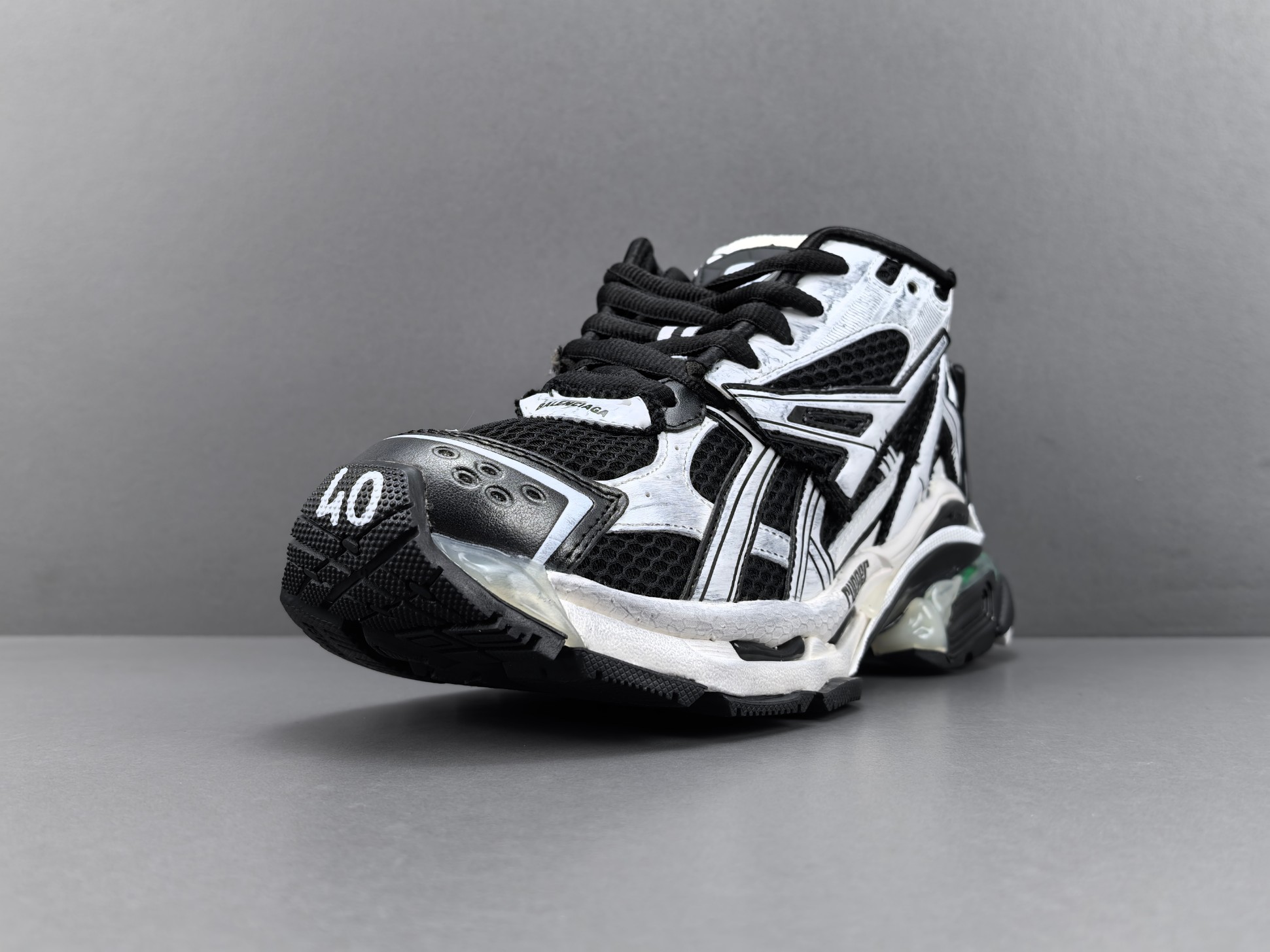 P 【外贸版 巴黎7.5LED】Balenciaga巴黎世家 Runner Led 圆头系带 低帮 老爹
