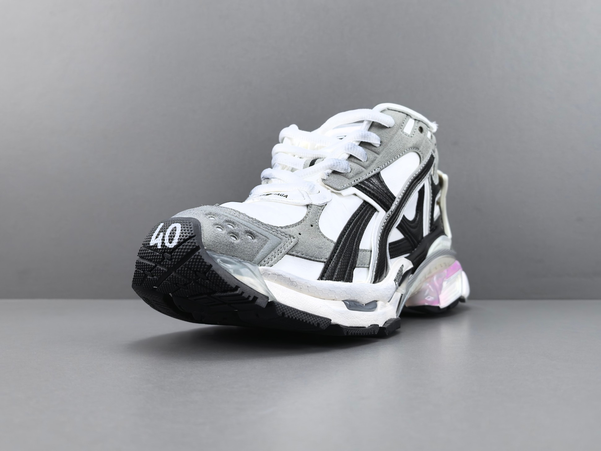 P 【外贸版 巴黎7.5LED】Balenciaga巴黎世家 Runner Led 圆头系带 低帮 老爹