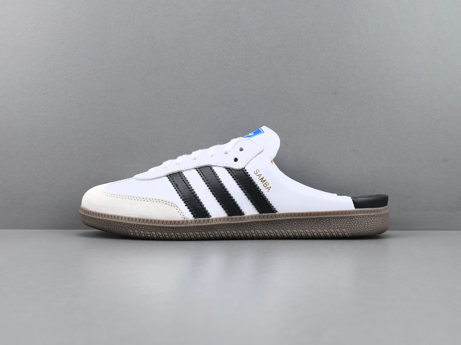 【纯原版 阿迪】adidas originals SAMBA OG 三叶草拼色一脚蹬 无特殊功能包头拖鞋