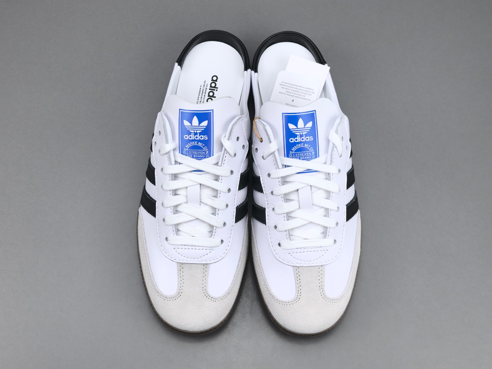 【纯原版 阿迪】adidas originals SAMBA OG 三叶草拼色一脚蹬 无特殊功能包头拖鞋