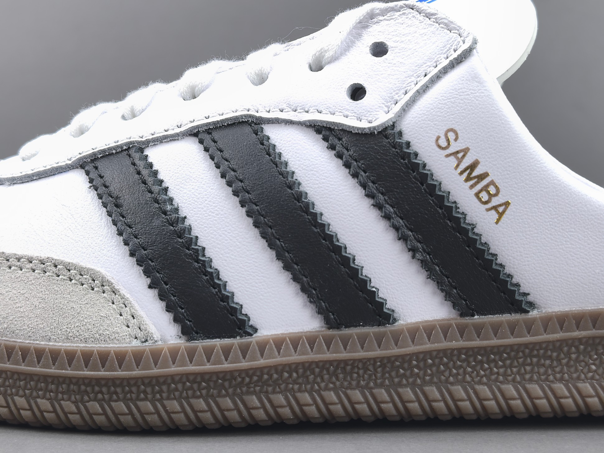 【纯原版 阿迪】adidas originals SAMBA OG 三叶草拼色一脚蹬 无特殊功能包头拖鞋