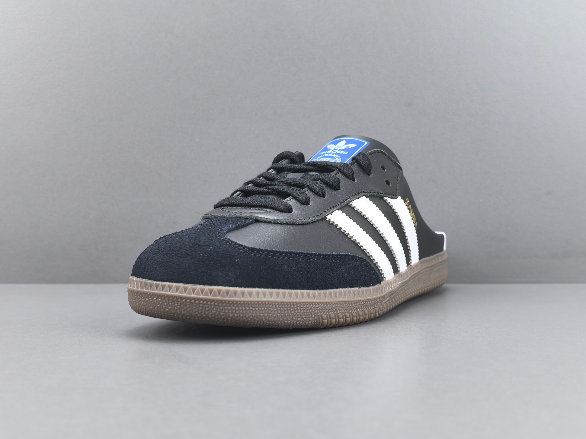 【纯原版 阿迪】adidas originals SAMBA OG 三叶草拼色一脚蹬 无特殊功能包头拖鞋