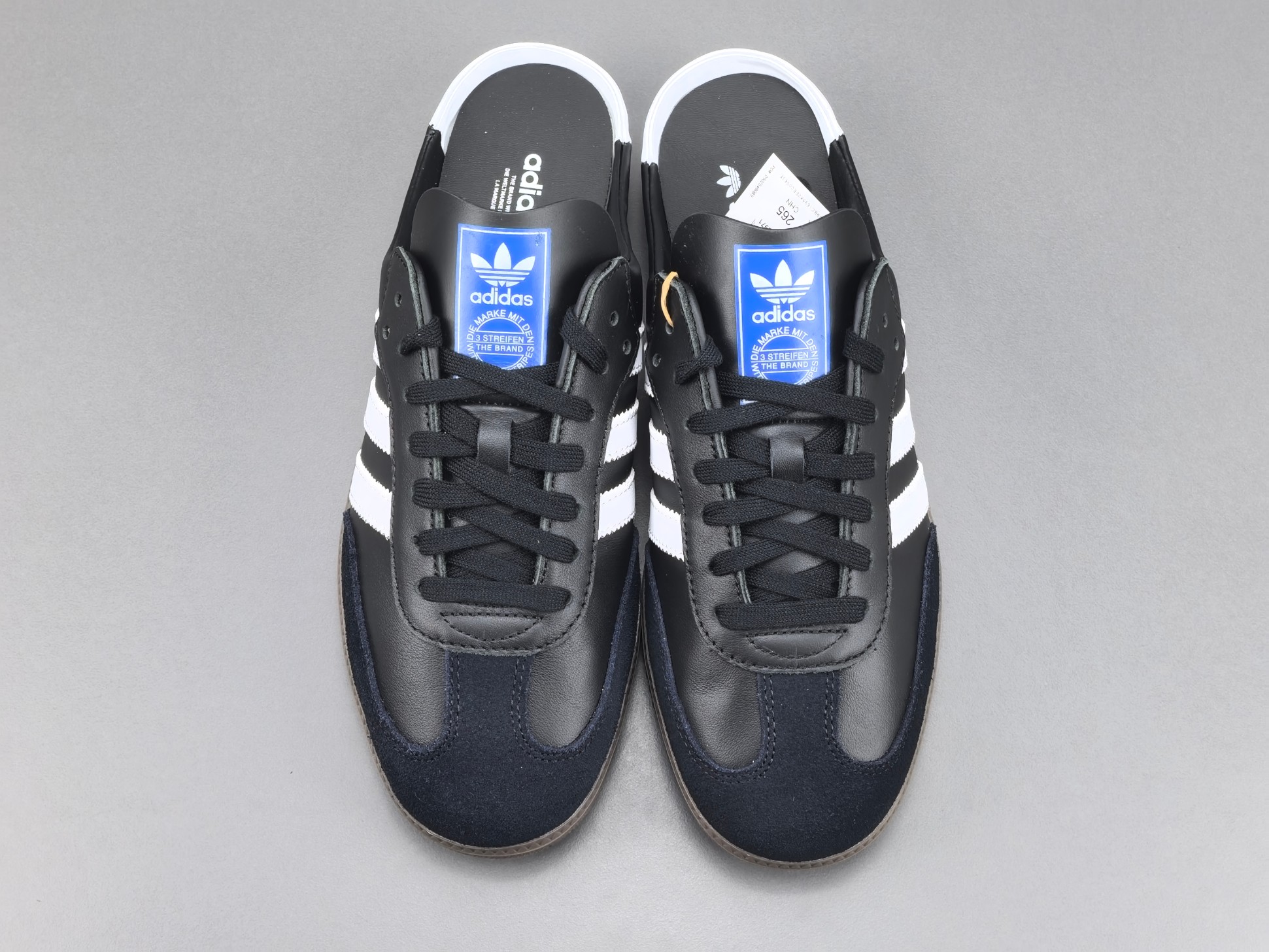 【纯原版 阿迪】adidas originals SAMBA OG 三叶草拼色一脚蹬 无特殊功能包头拖鞋