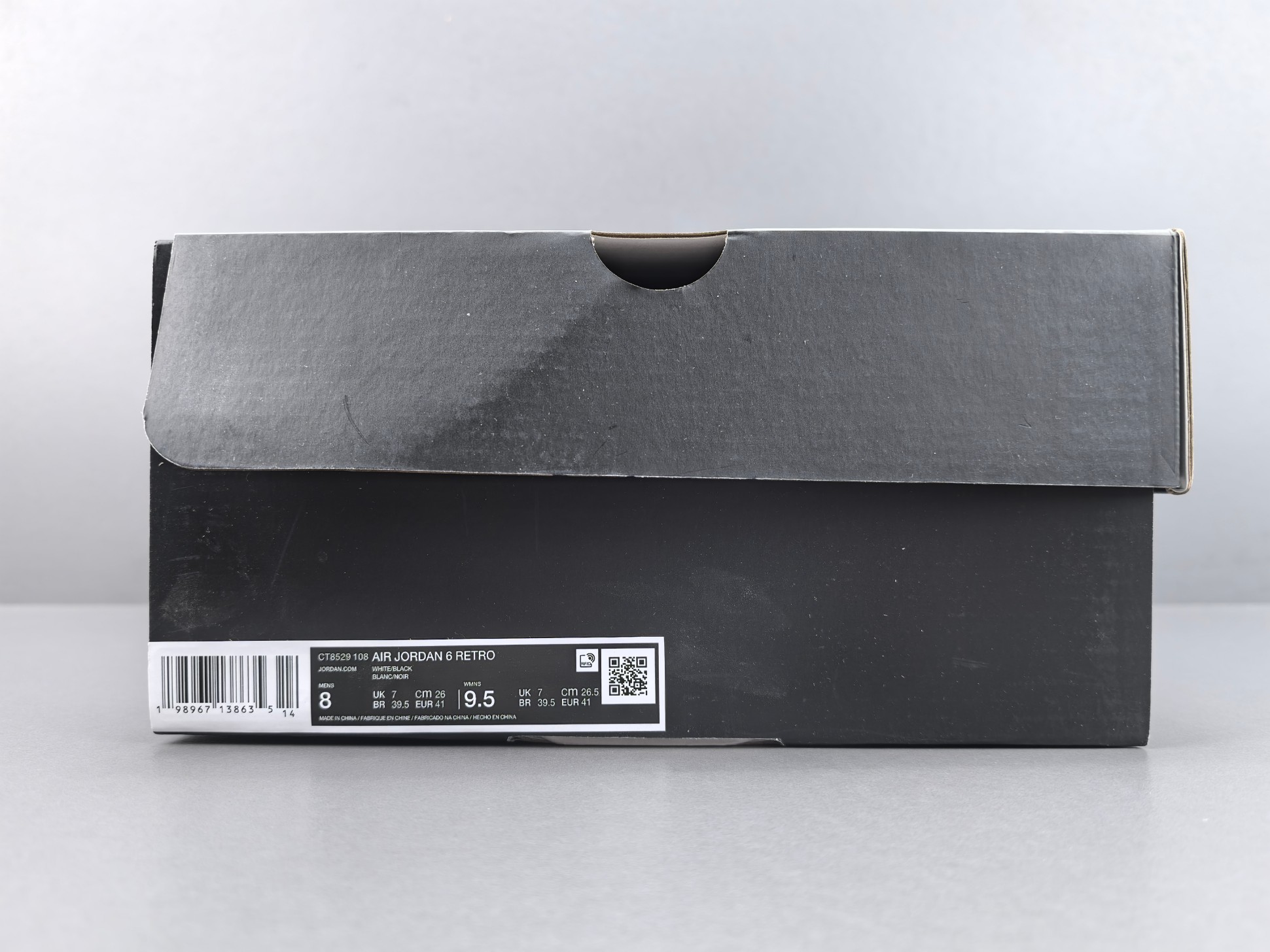 【OG版 AJ6】Jordan Air Jordan 6 Retro Oreo 奥利奥 潮流舒适 减震防