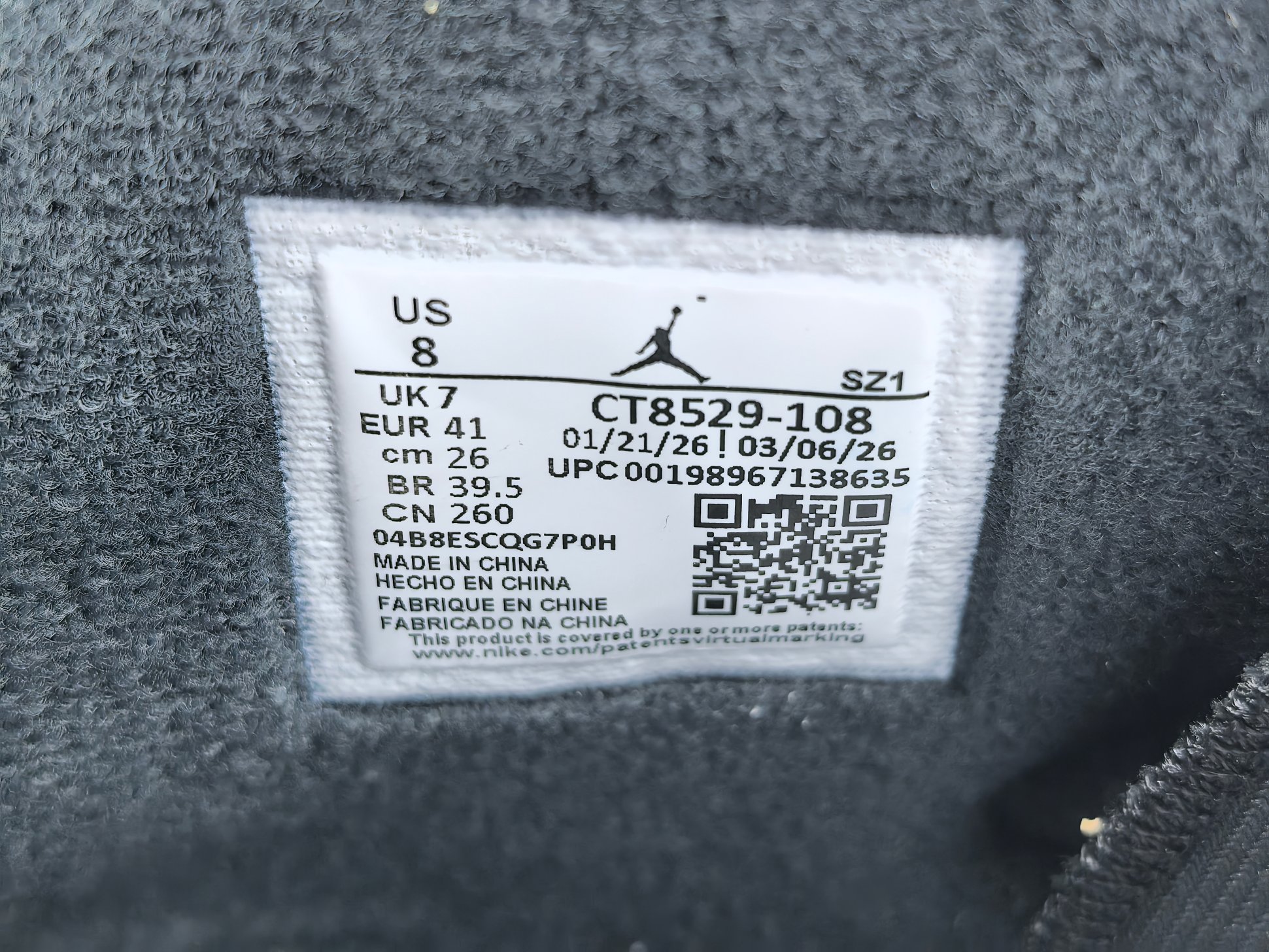 【OG版 AJ6】Jordan Air Jordan 6 Retro Oreo 奥利奥 潮流舒适 减震防