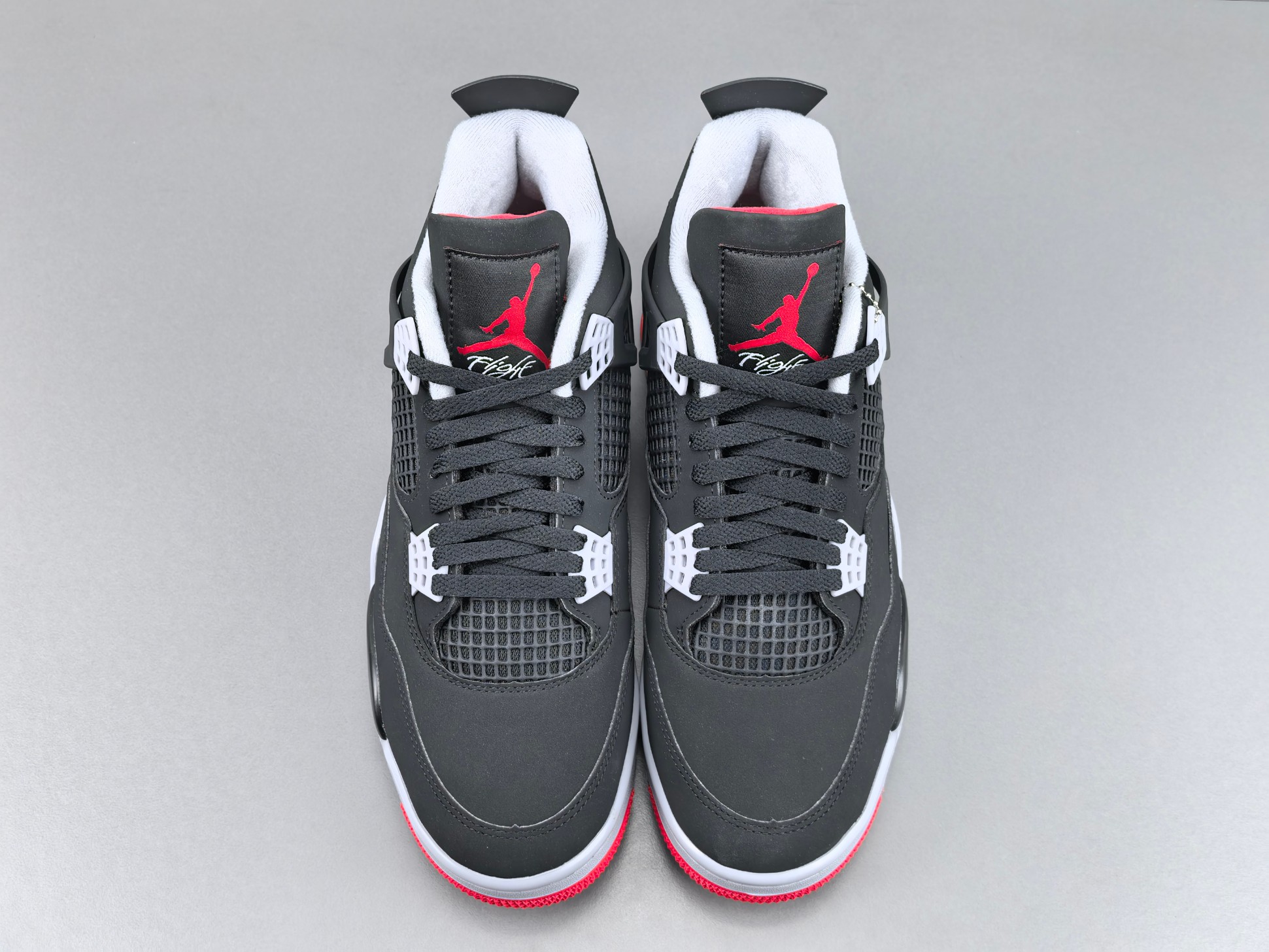 【LJR版 AJ4】Jordan Air Jordan 4 Retro Bred 舒适 中帮 复古篮球鞋 男款 新黑红 