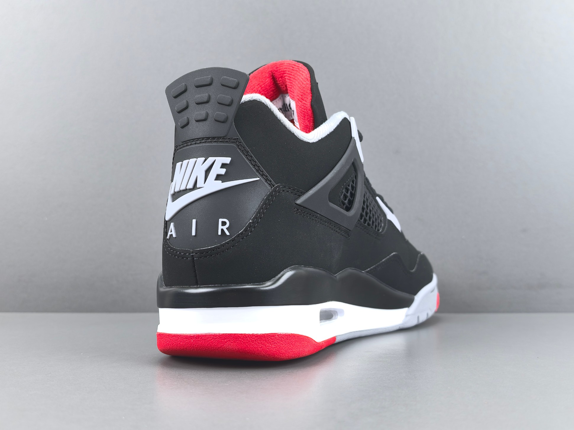 【LJR版 AJ4】Jordan Air Jordan 4 Retro Bred 舒适 中帮 复古篮球鞋 男款 新黑红 