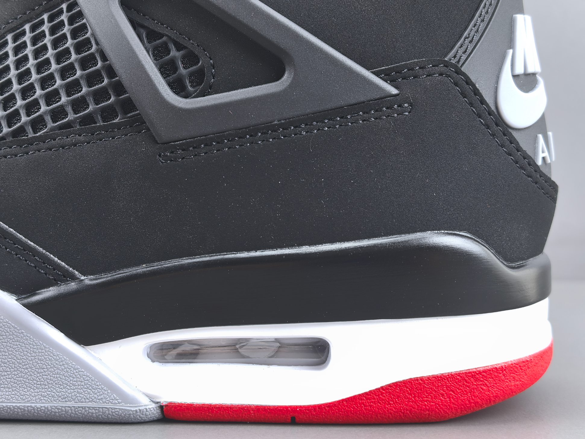 【LJR版 AJ4】Jordan Air Jordan 4 Retro Bred 舒适 中帮 复古篮球鞋 男款 新黑红 