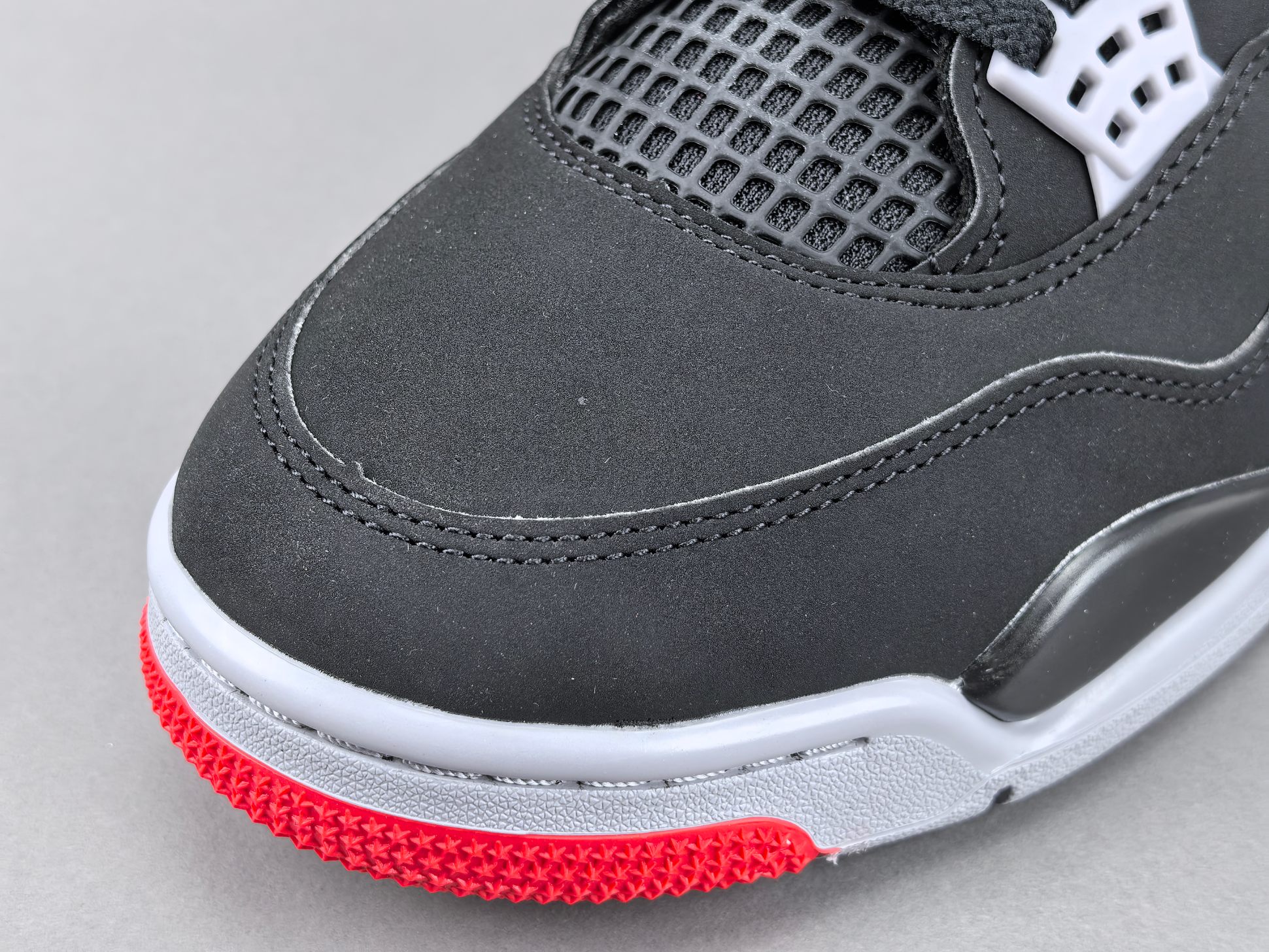 【LJR版 AJ4】Jordan Air Jordan 4 Retro Bred 舒适 中帮 复古篮球鞋 男款 新黑红 