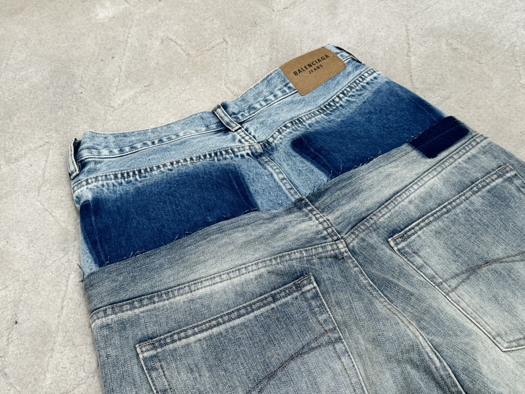 Balenciaga Winter Collection Double Waist Contrasting Denim Jeans 9 i1729274954 1034 3