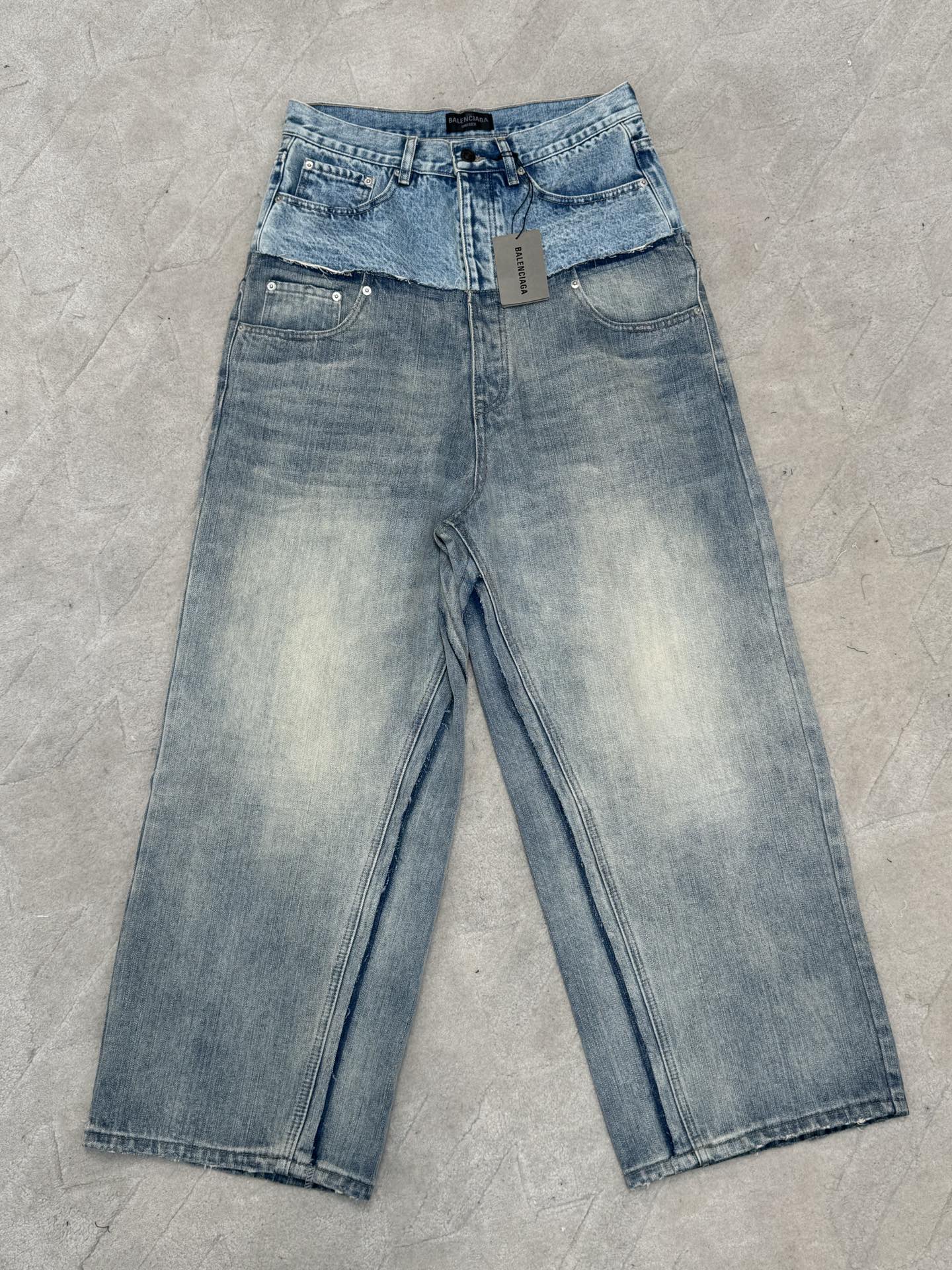 Balenciaga Winter Collection Double Waist Contrasting Denim Jeans 3 i1729274954 4493 6