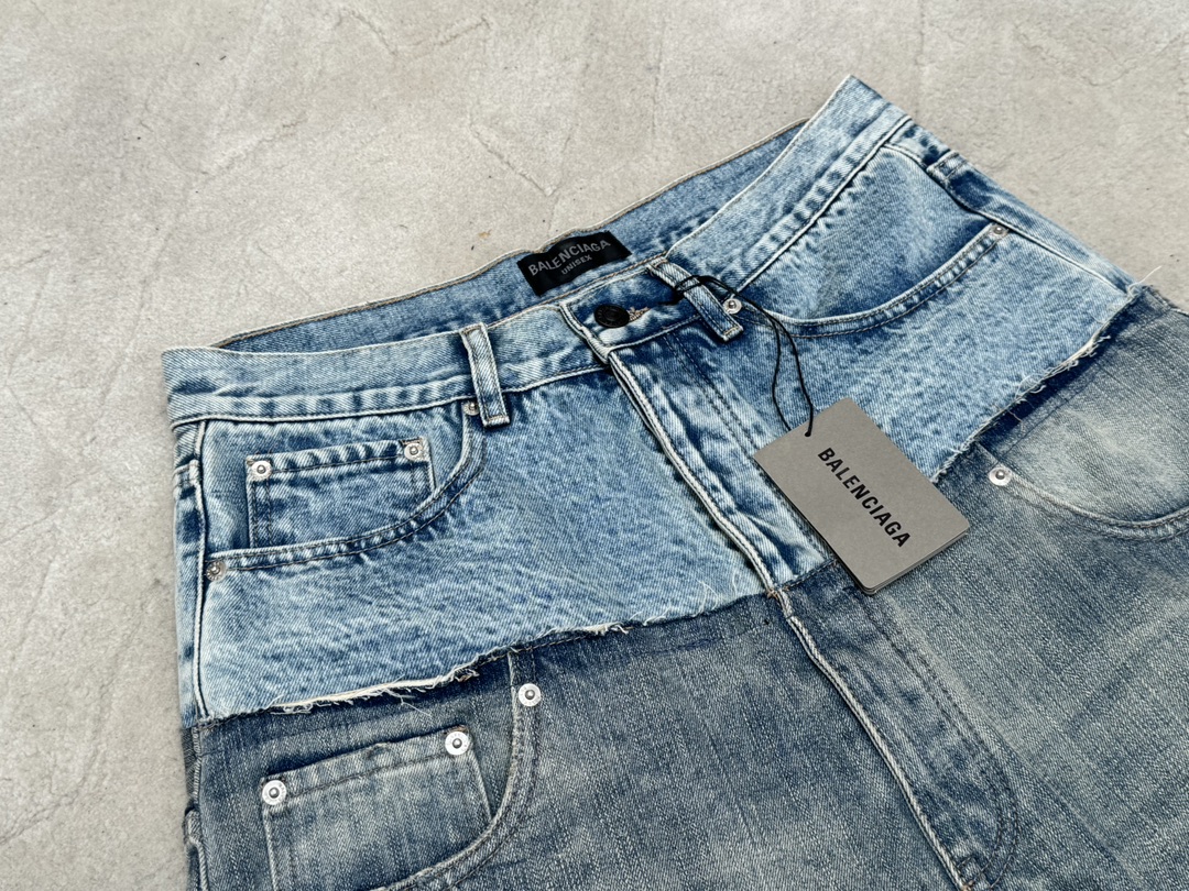 Balenciaga Winter Collection Double Waist Contrasting Denim Jeans 4 i1729274954 4713 2