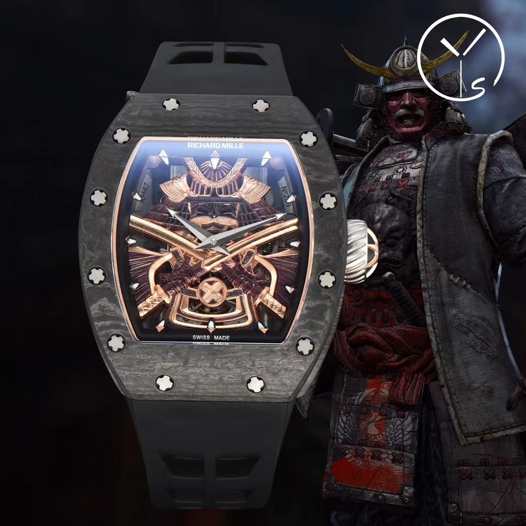 리차드밀 RM 47 블랙 그레이 투르비용 세라믹 남성 시계 레플리카 44996 Richard Mille 이미지 2