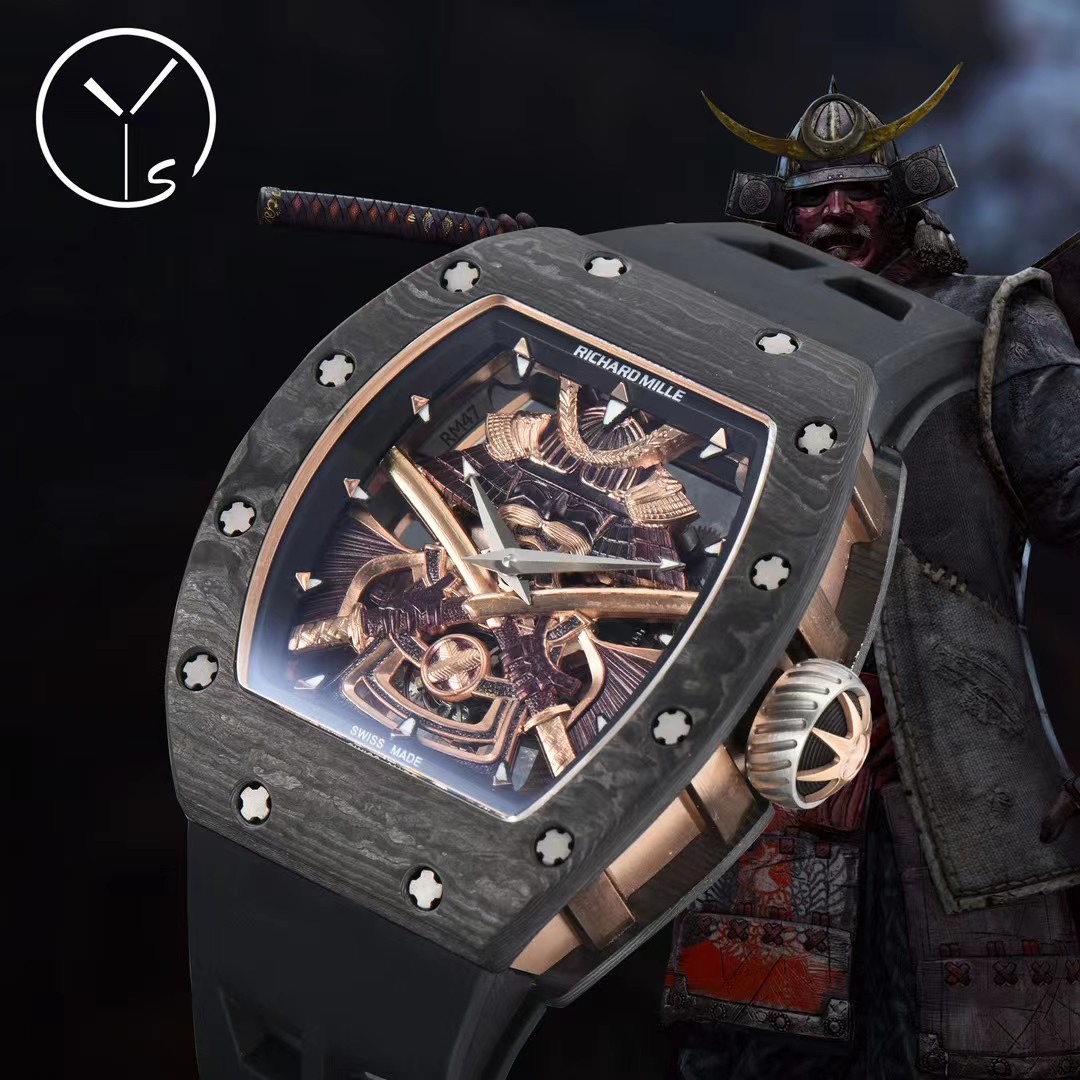 리차드밀 RM 47 블랙 그레이 투르비용 세라믹 남성 시계 레플리카 44996 Richard Mille 이미지 5