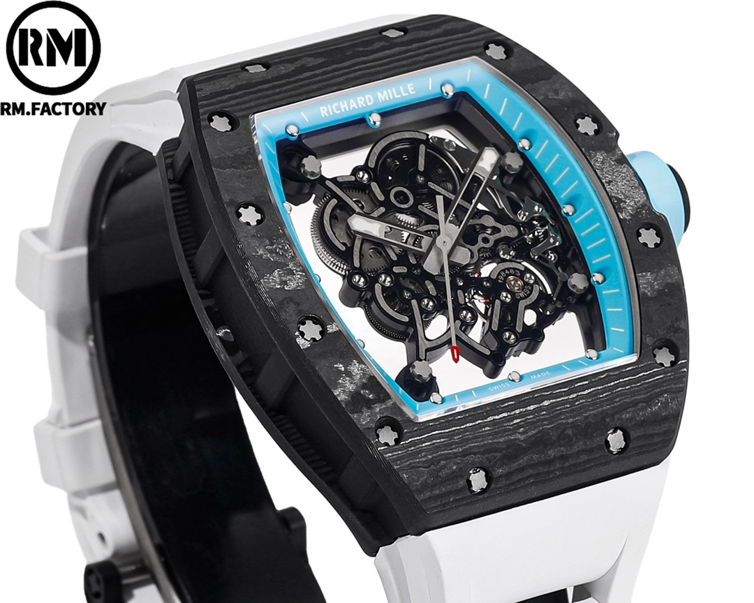 Richard Mille Relógio Alta qualidade personalizada
 Azul Resina