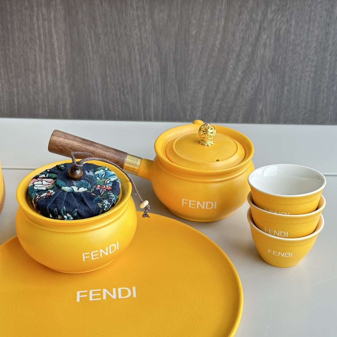 FENDI Round Box Tea Set, for export and foreign trade, is made of raw - Home&Textlile 6