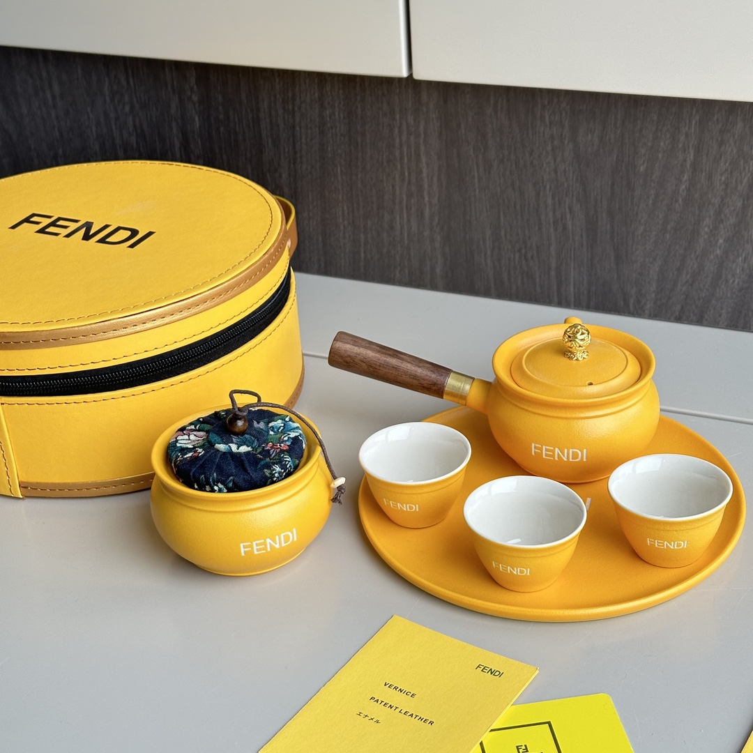 FENDI Round Box Tea Set, for export and foreign trade, is made of raw - Home&Textlile 7