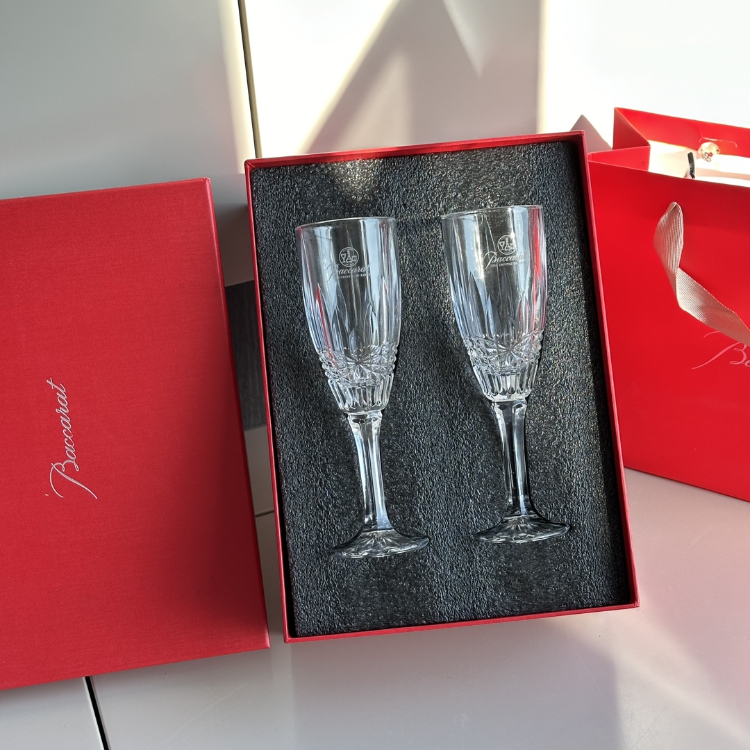The Baccarat embossed cut-crystal stemmed glass is crafted from high-str - Comprehensive