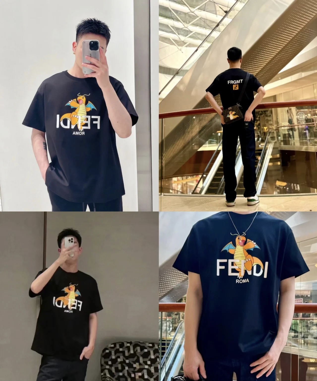 FENDI❌宝可梦 男女同款 黑白两色