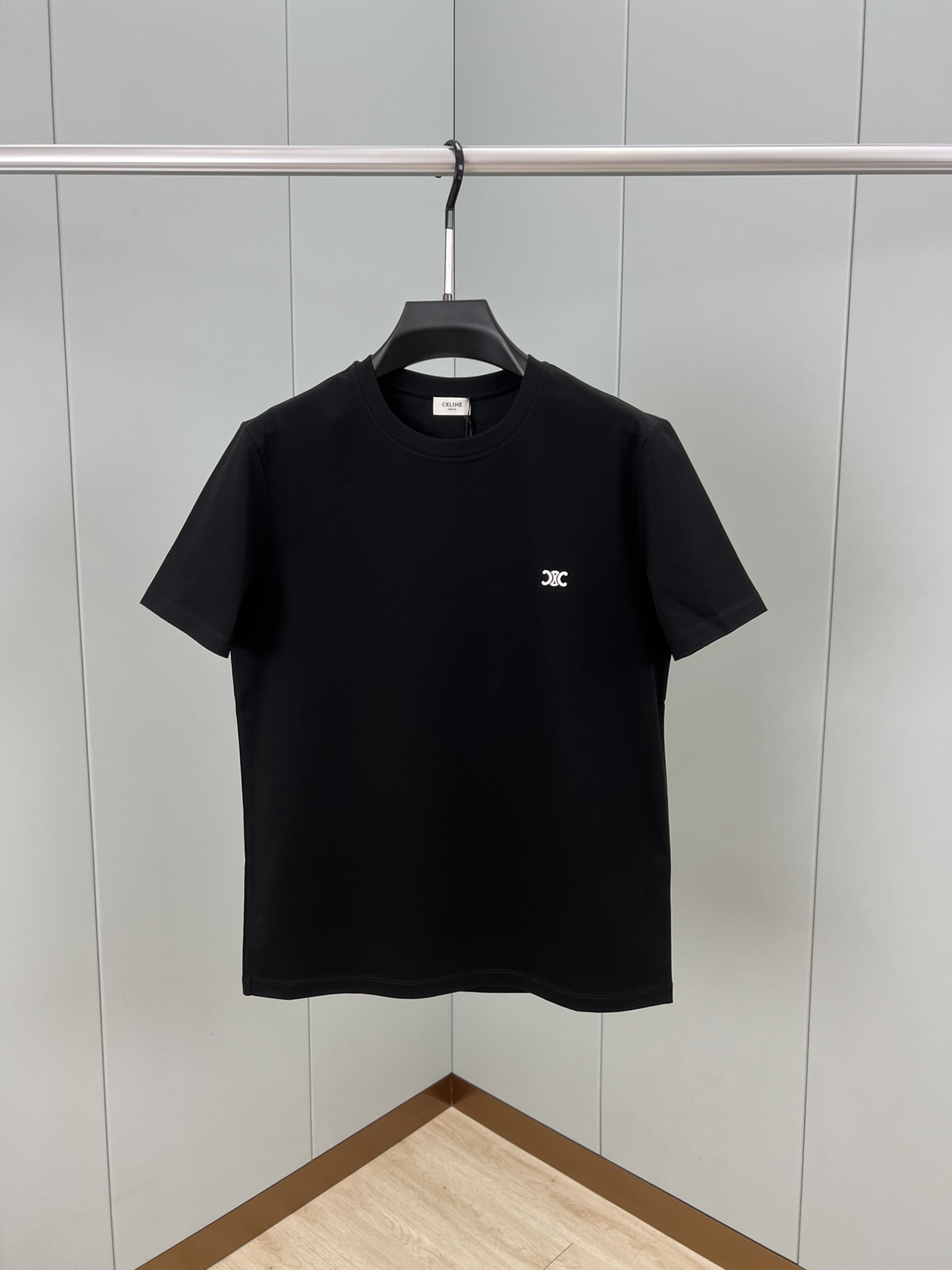 Celine 25春夏新款凯旋门经典标识T恤短袖，采用定制80支双...