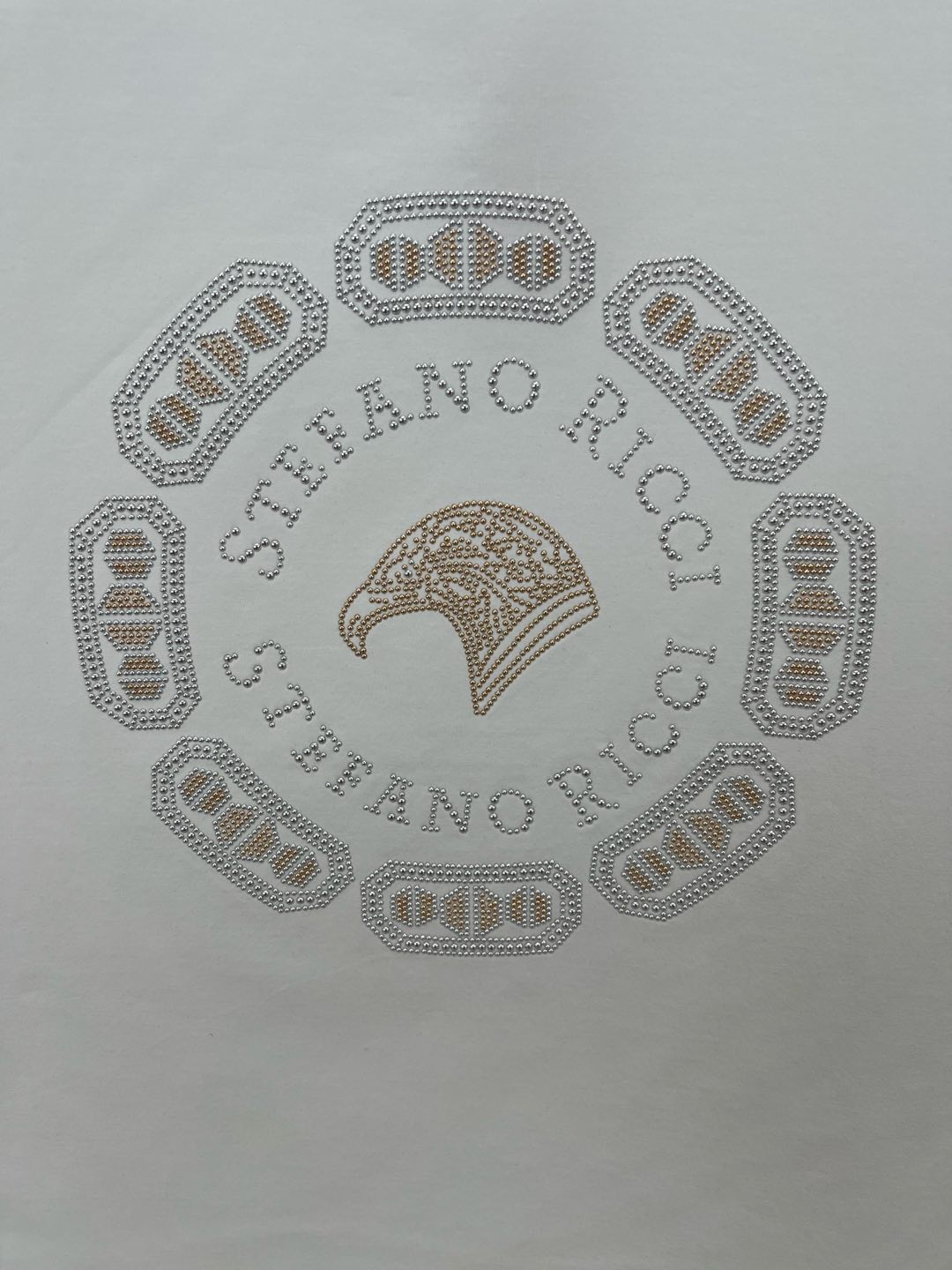 Stefano Ricci’s Spring/Summer 25 Collection: Eagle Nail Design Short-Sleeve T-Shirt in Custom Silk-Ray Cotton - 图片 4