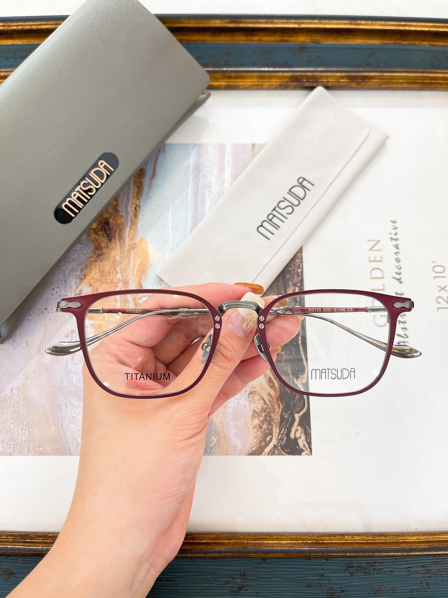 MATSUDA-Glasses-MOMODEL: M3135 🔱🔱🔱SIZE: 50 19-146 ～ - 图片 4