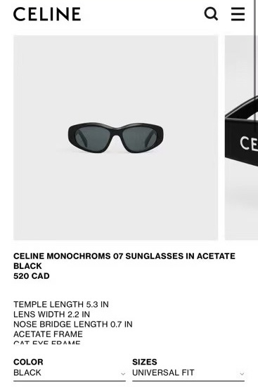 CELIN*🌟🌟🌟MODELCL40279U🌟🌟🌟SIZE 57口17-135🌟🌟🌟高版本~~