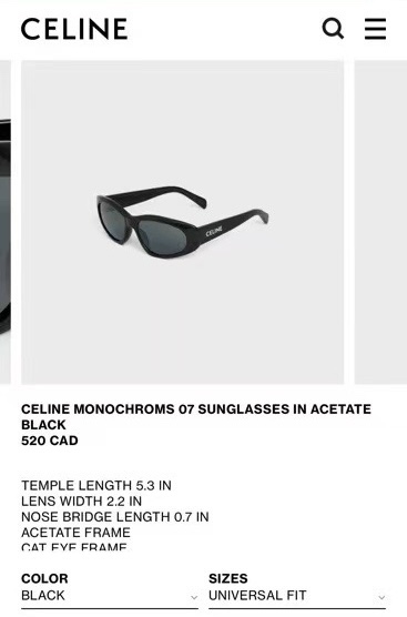 CELIN*🌟🌟🌟MODELCL40279U🌟🌟🌟SIZE 57口17-135🌟🌟🌟高版本~~