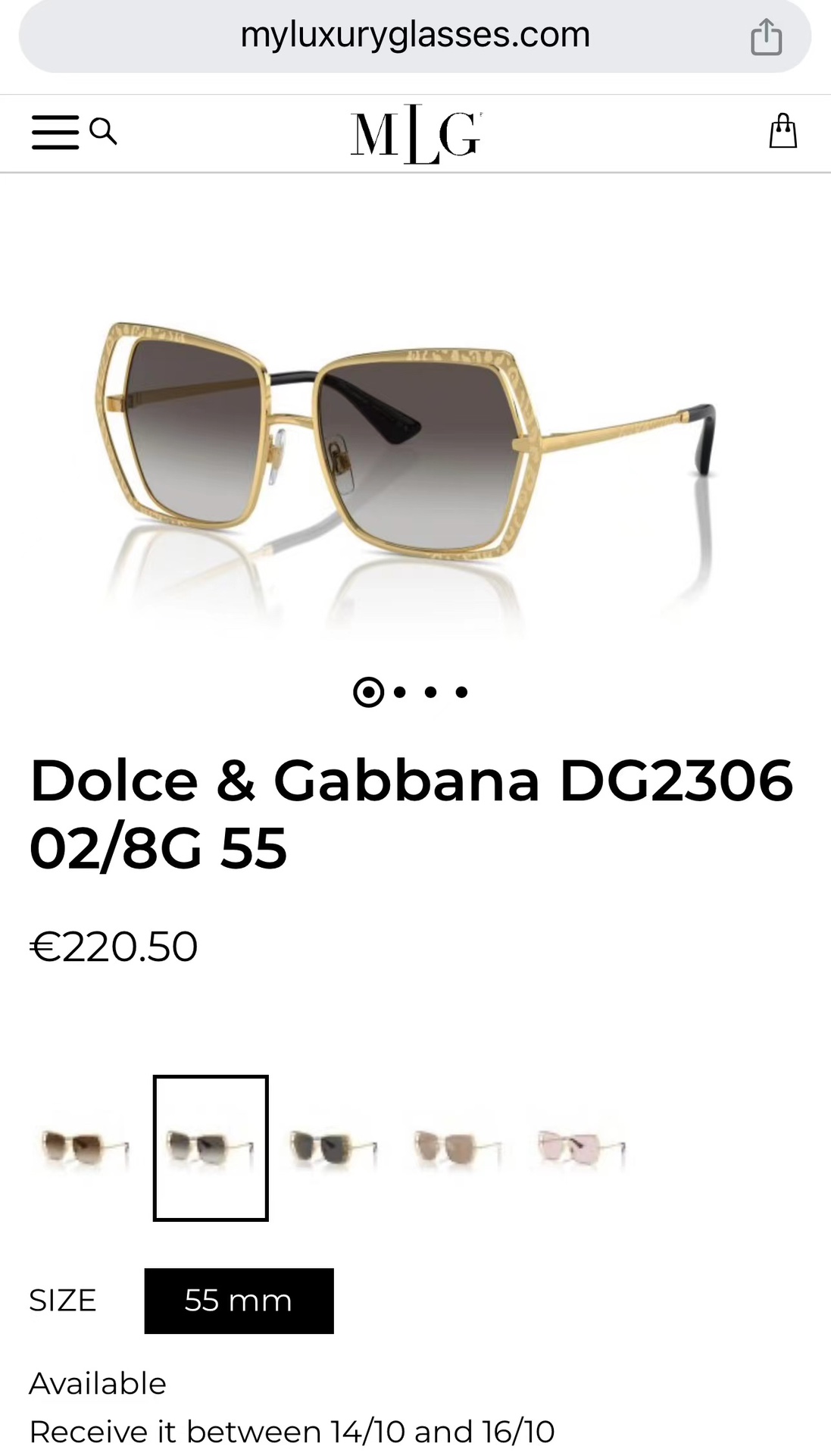 DOLCE&GABBAN*MODELDG2306SIZE56口29-145