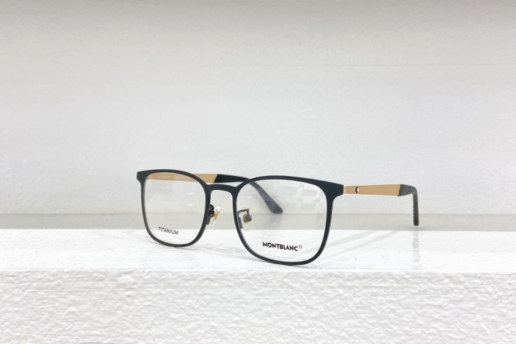 Montblanc MB0331S Black and Gold Rectangular Eyeglasses Frame 54-20-150 1 Montblanc MB0331S Black and Gold Rectangular Eyeglasses Frame 54-20-150
