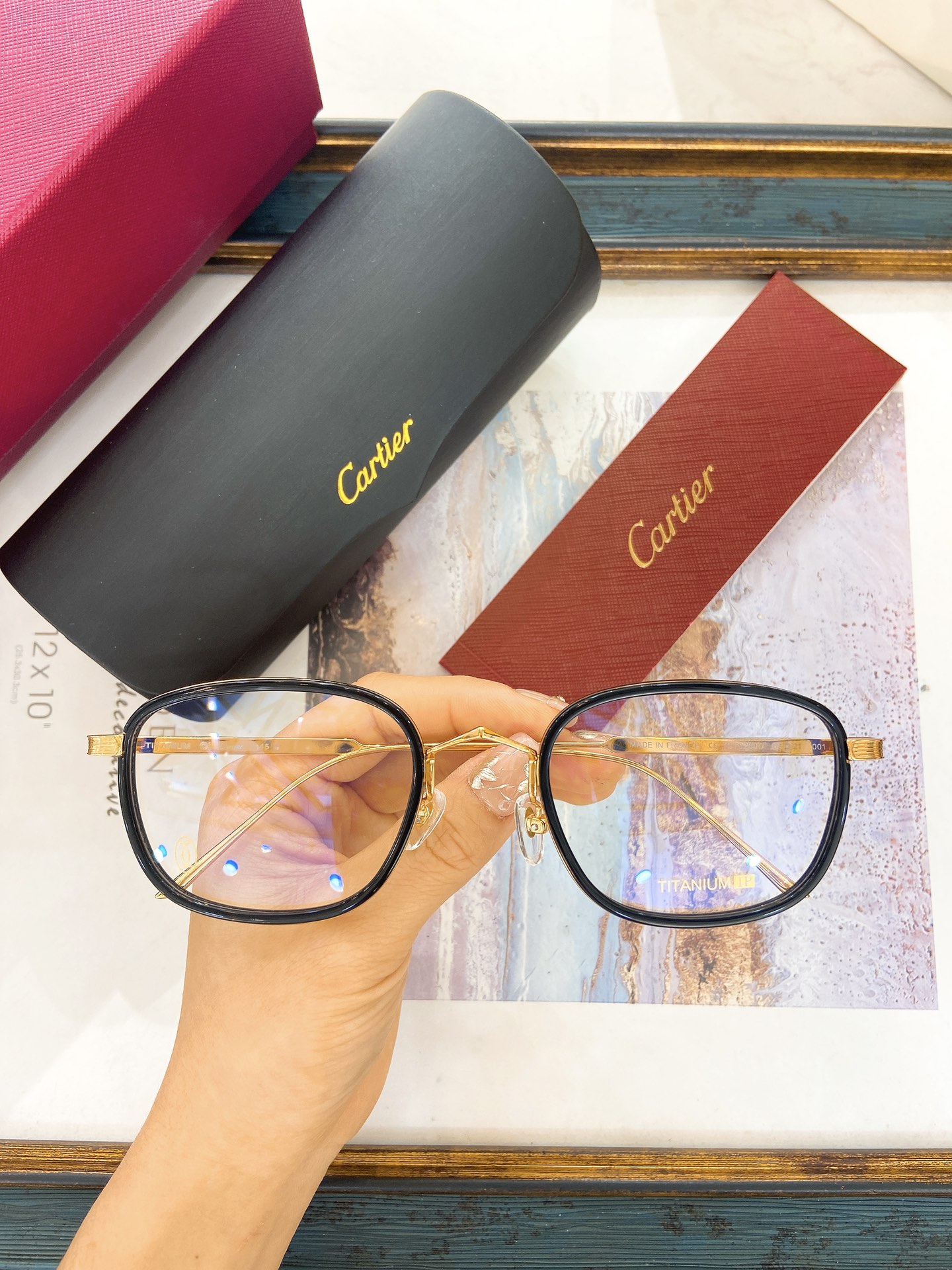 Cartie*MODELCT0260OSIZE:56口21-145钛太阳镜光学镜