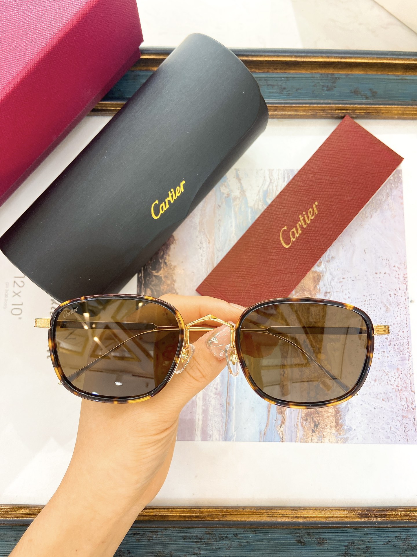 Cartie*MODELCT0260OSIZE:56口21-145钛太阳镜光学镜