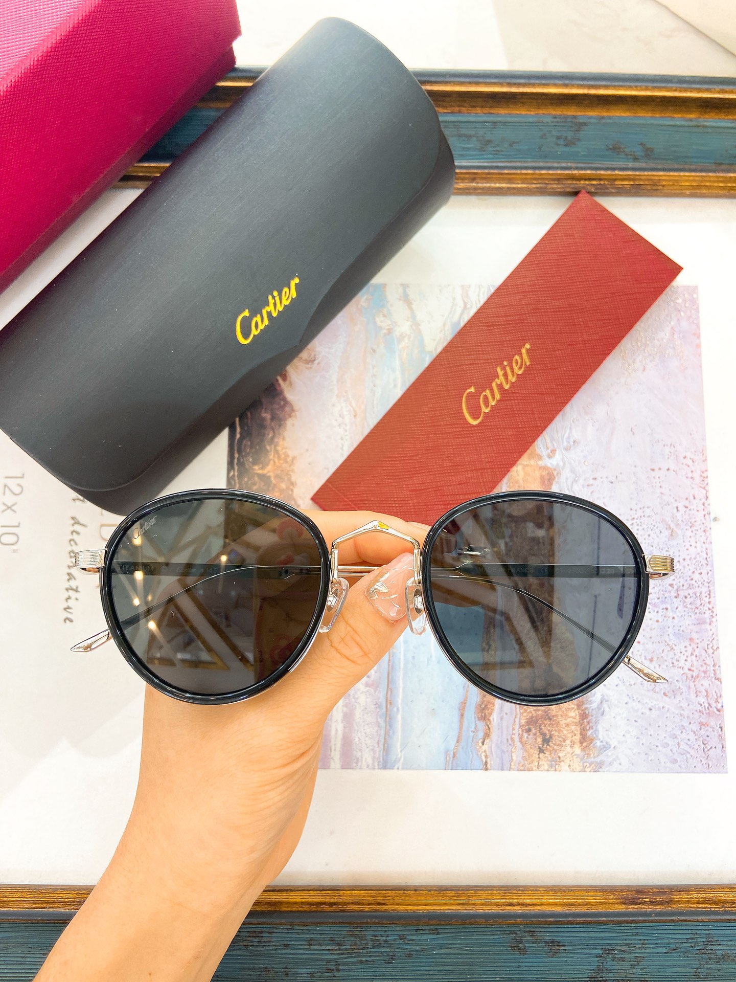 Cartie*MODELCT0250OSIZE:53口20-145钛太阳镜光学镜